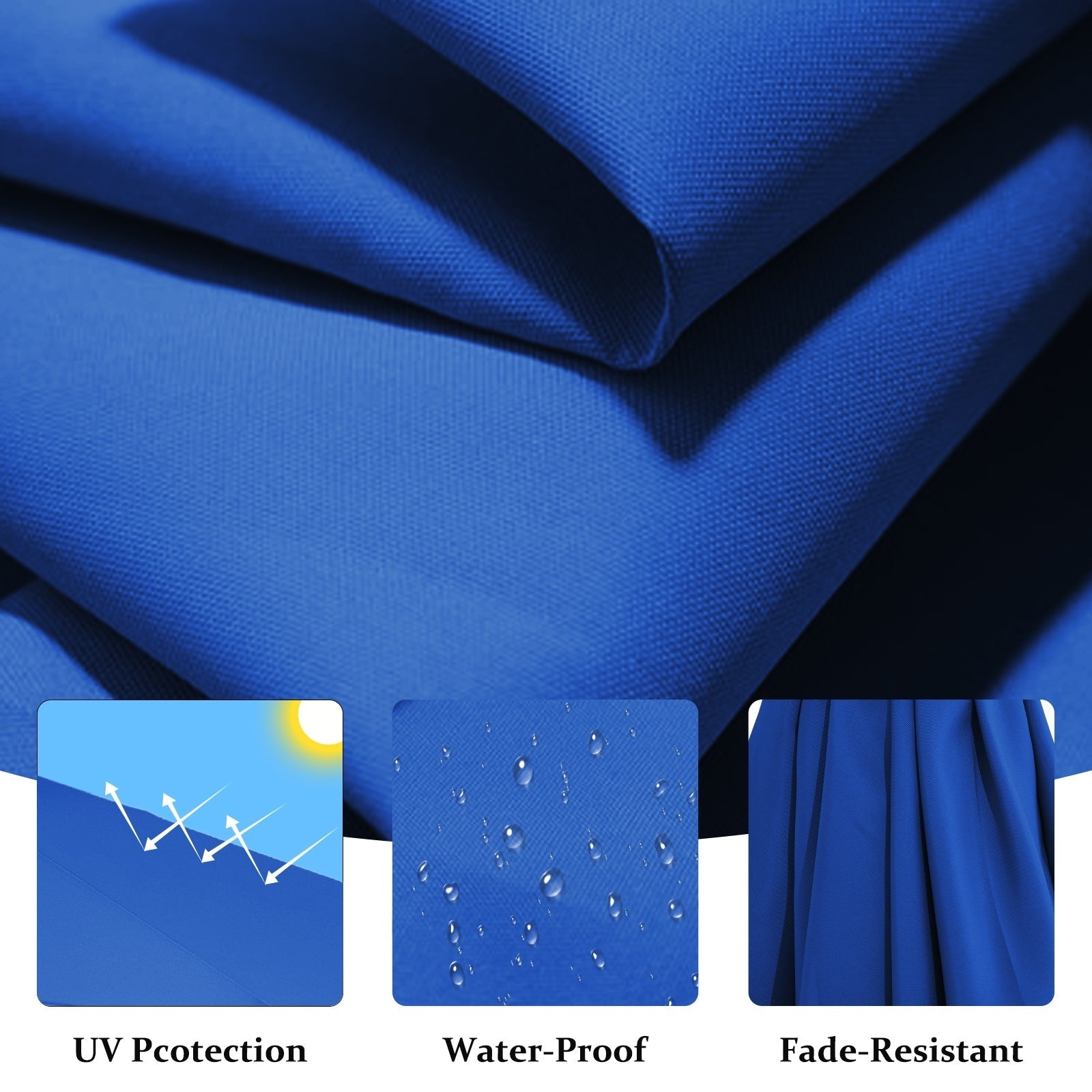 Parasol déporté suspendu à manivelle en acier de 10 pieds