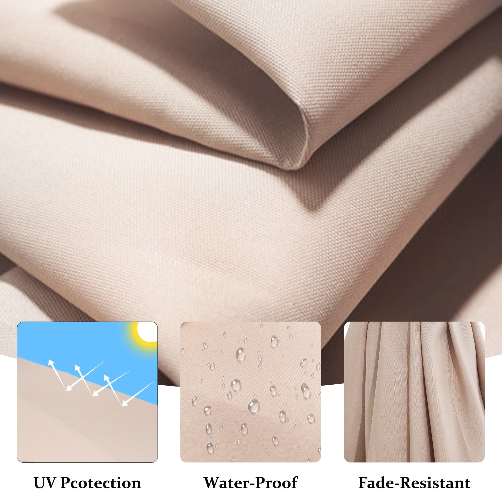 Parasol déporté suspendu à manivelle en acier de 10 pieds