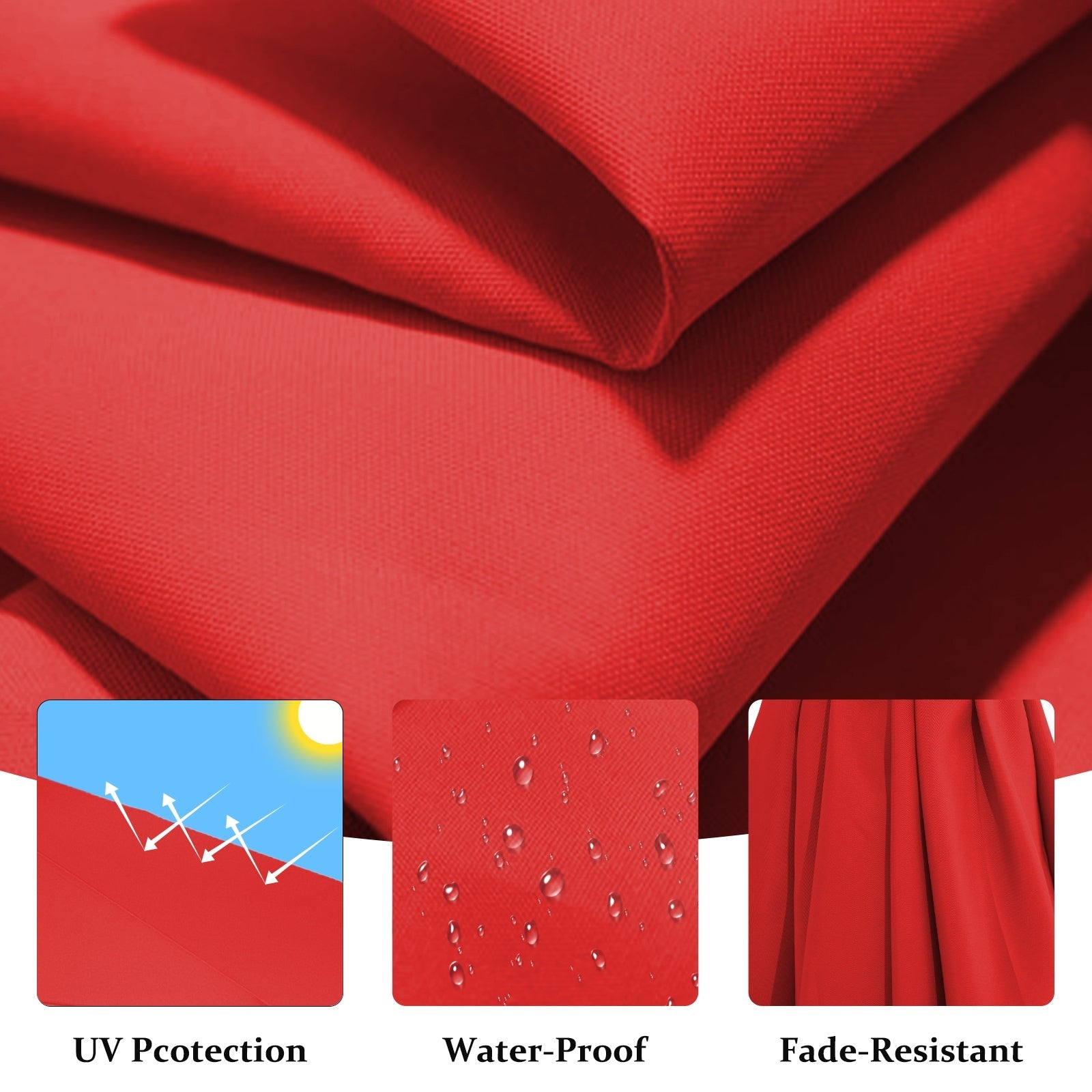 Parasol déporté suspendu à manivelle en acier de 10 pieds