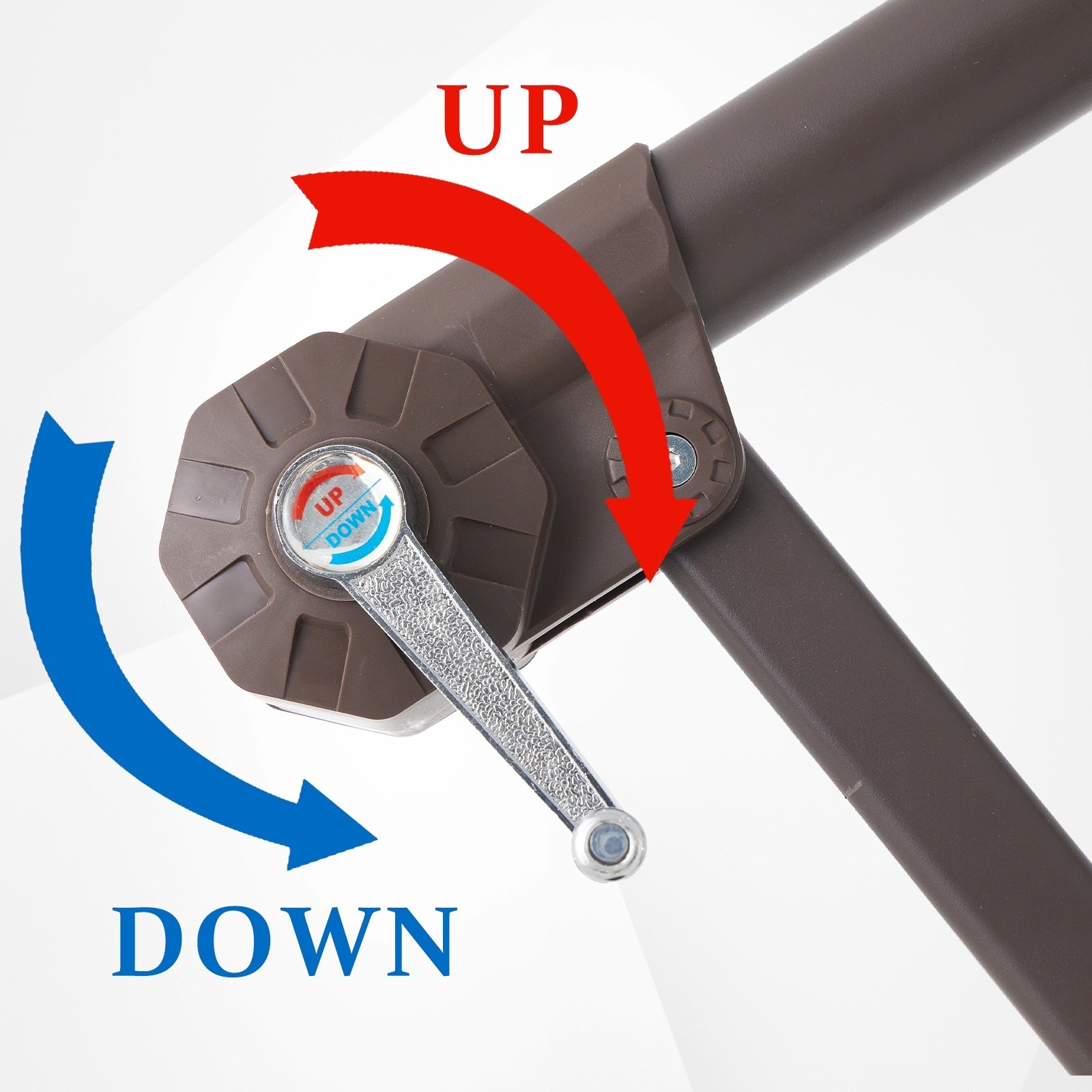 Parasol déporté suspendu à manivelle en acier de 10 pieds