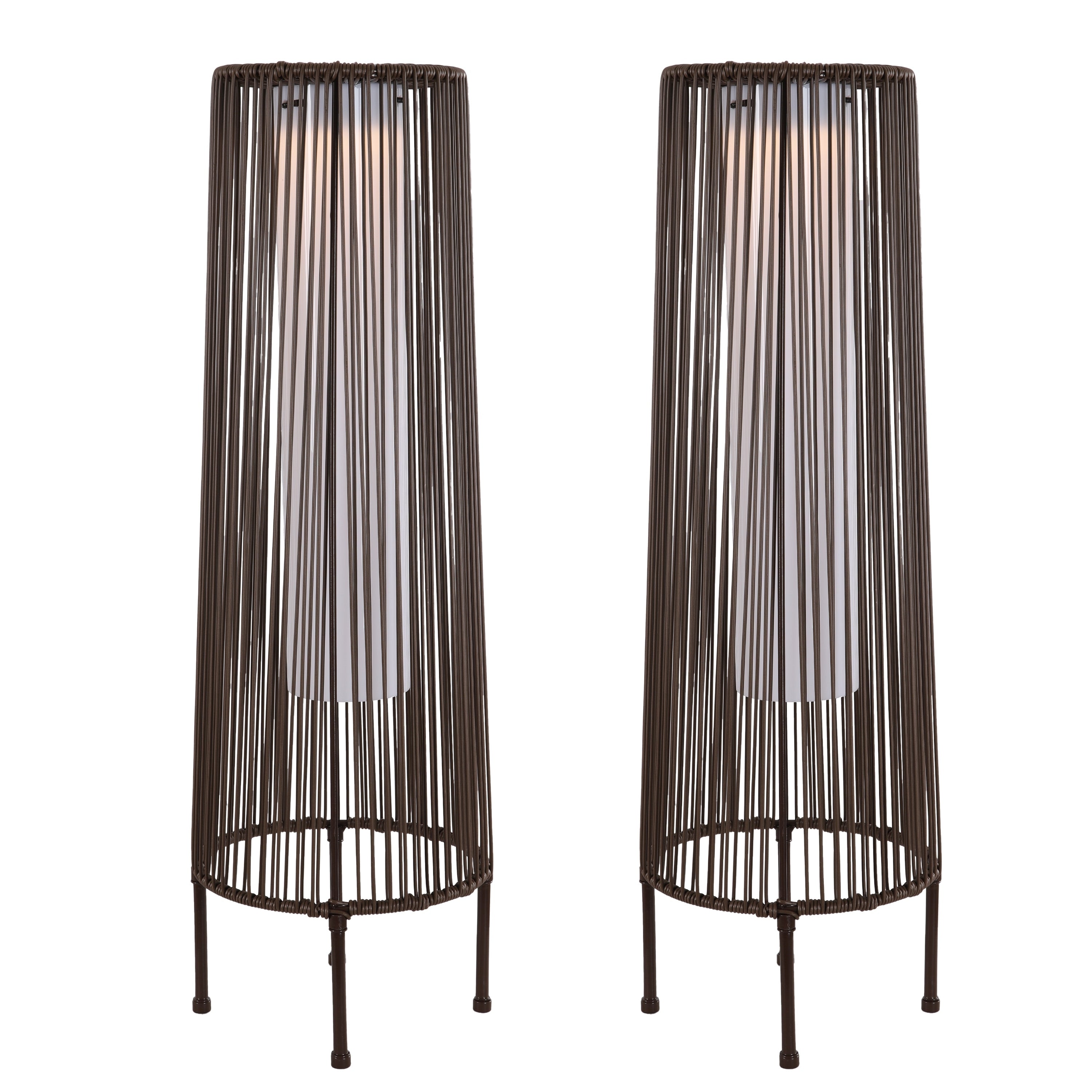Lot de 2 lampadaires solaires d'extérieur