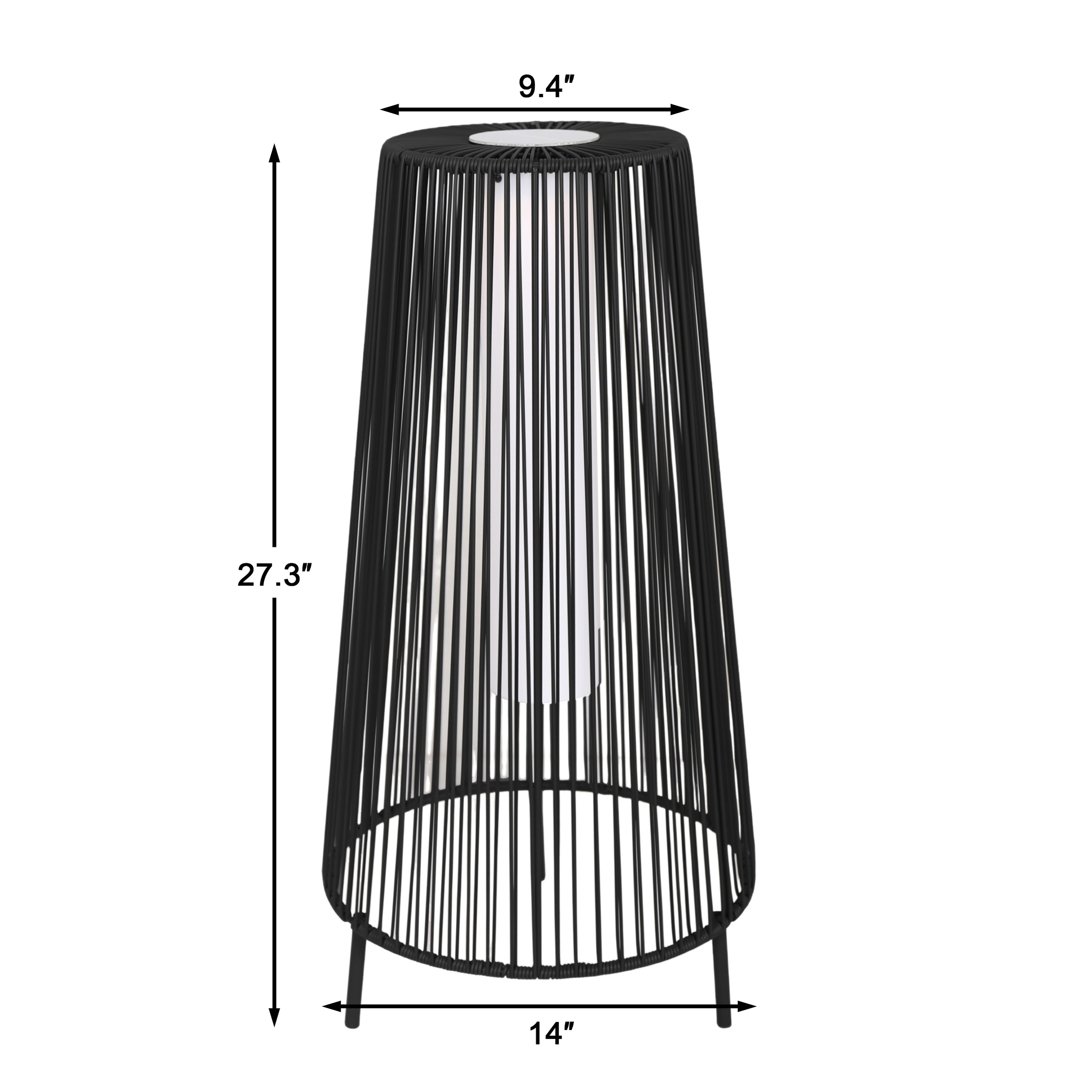Lot de 2 lampadaires solaires d'extérieur