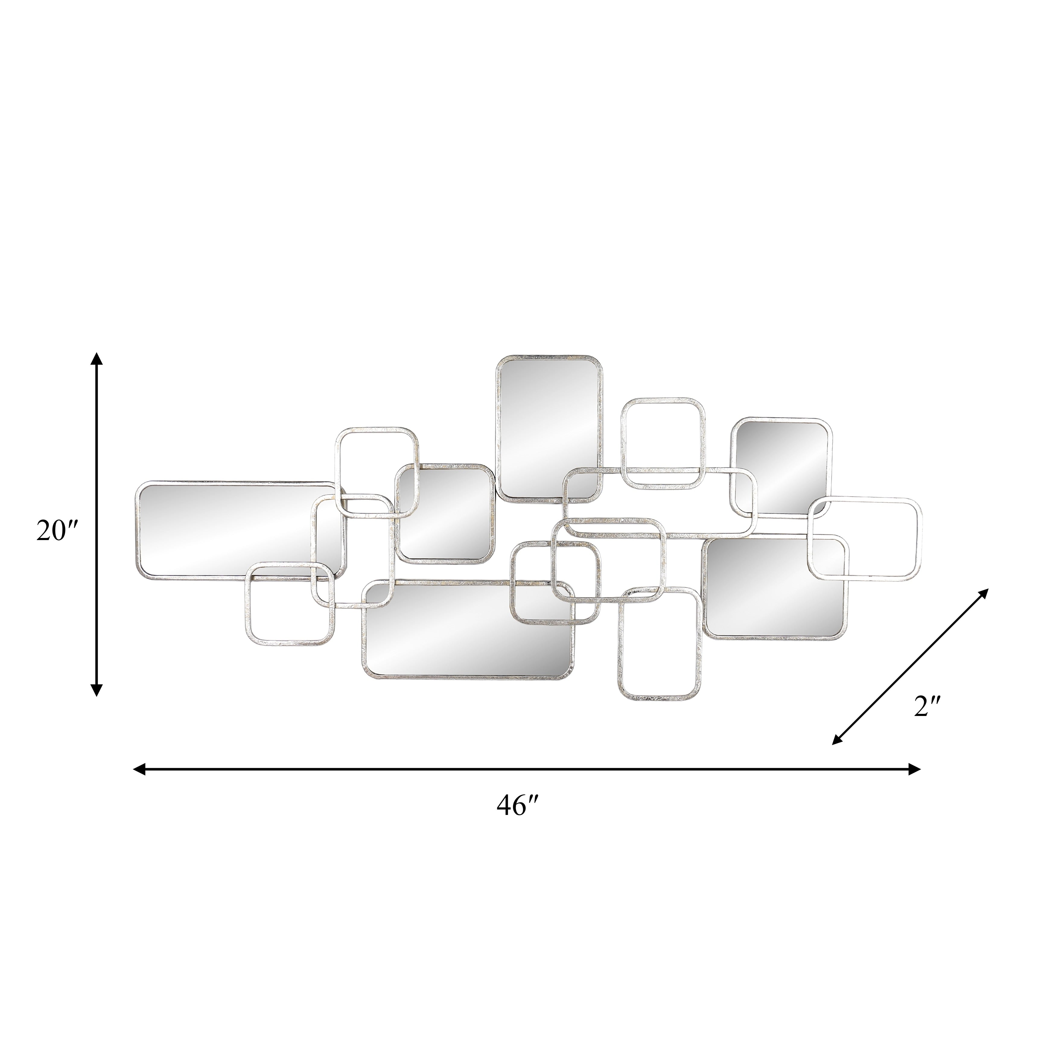 Sagebrook Home - Sculpture murale moderne et glamour en miroir