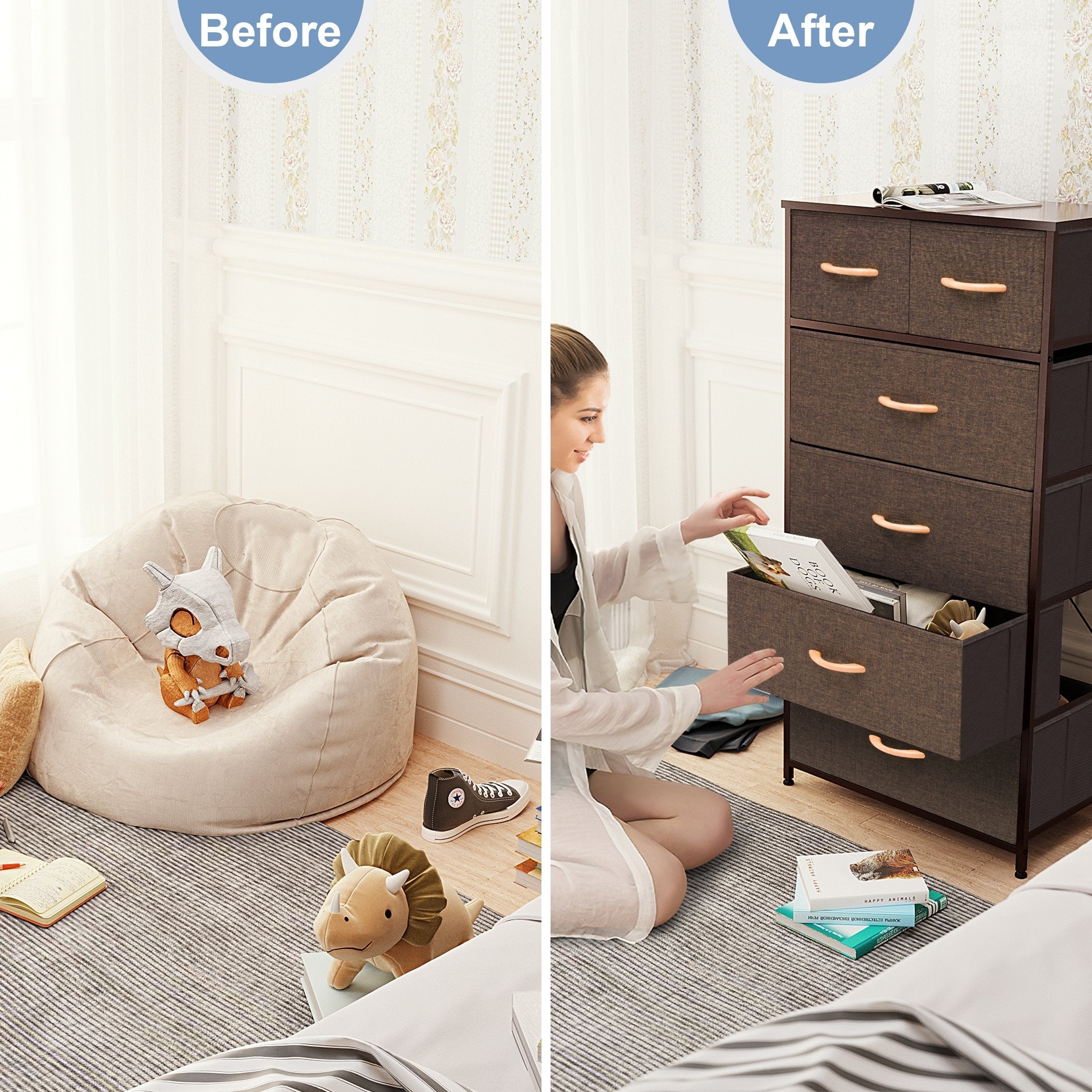 Commode verticale à 6 tiroirs de Crestlive Products