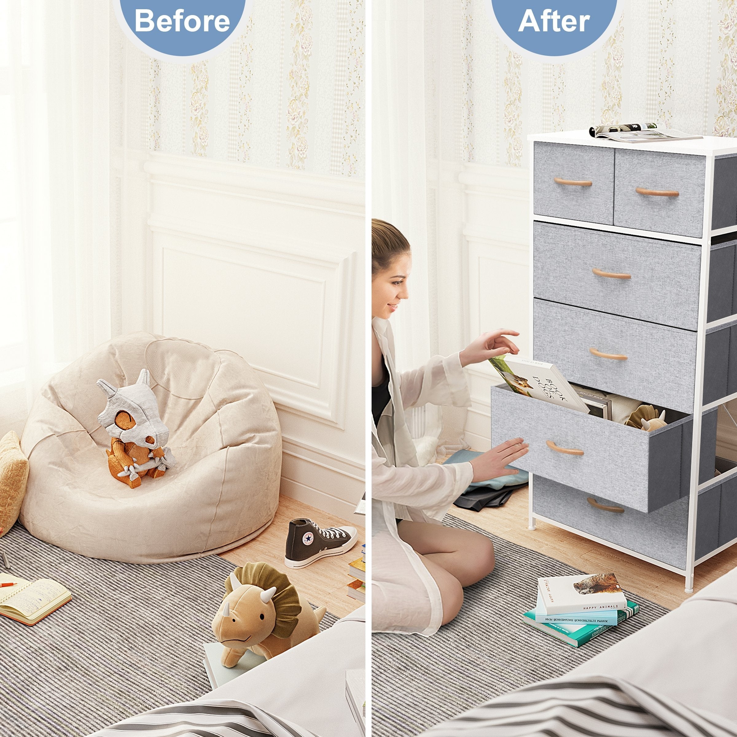 Commode verticale à 6 tiroirs de Crestlive Products