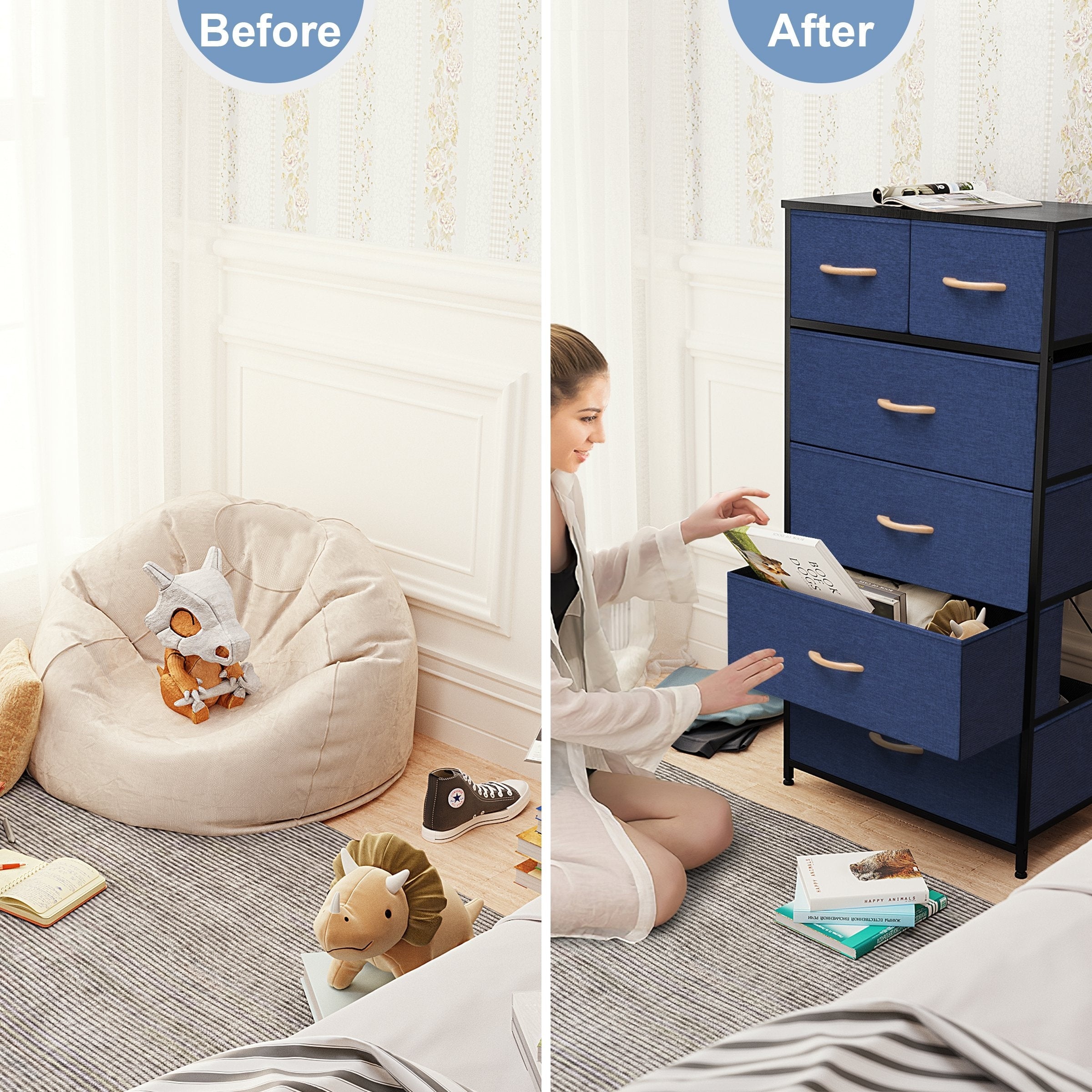 Commode verticale à 6 tiroirs de Crestlive Products