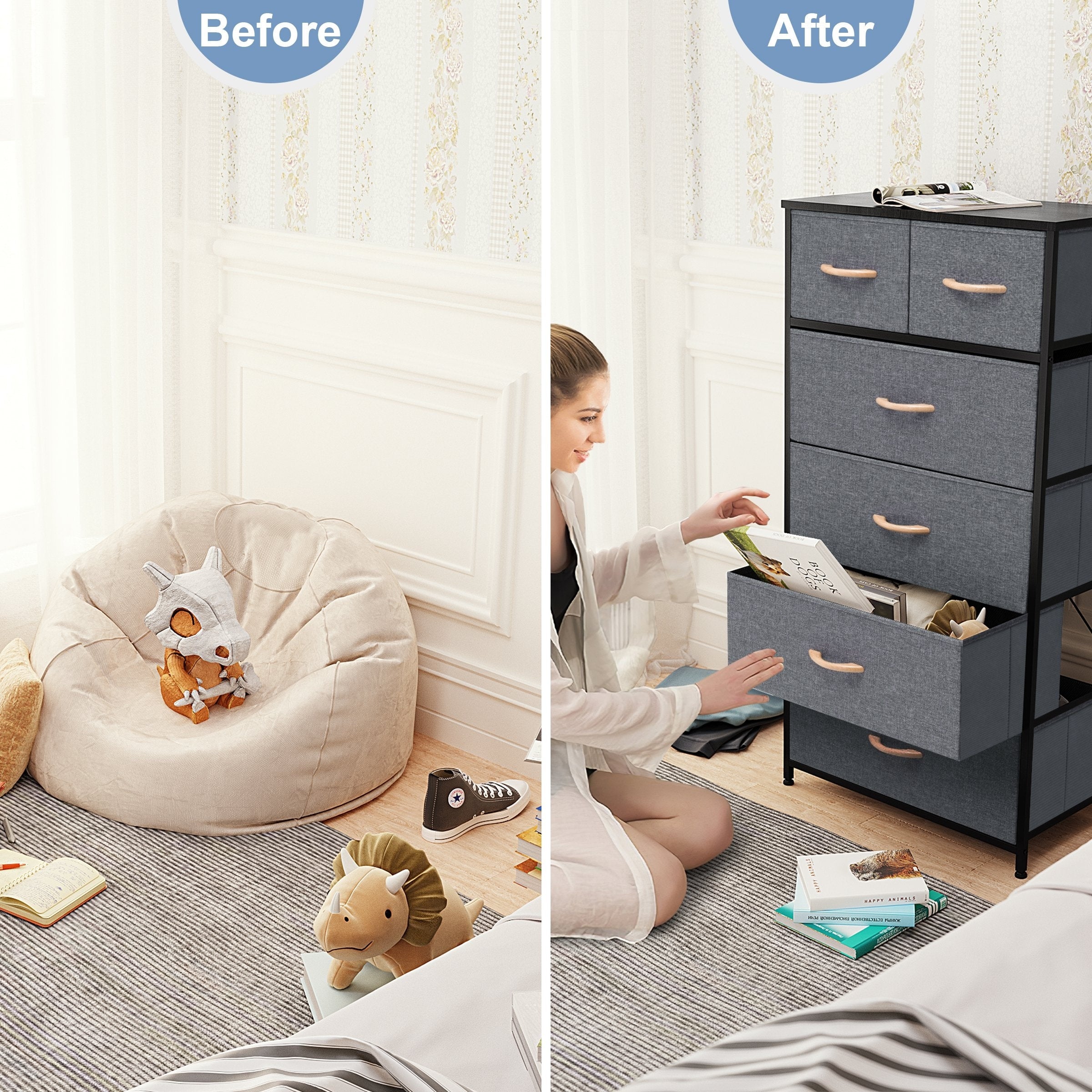 Commode verticale à 6 tiroirs de Crestlive Products