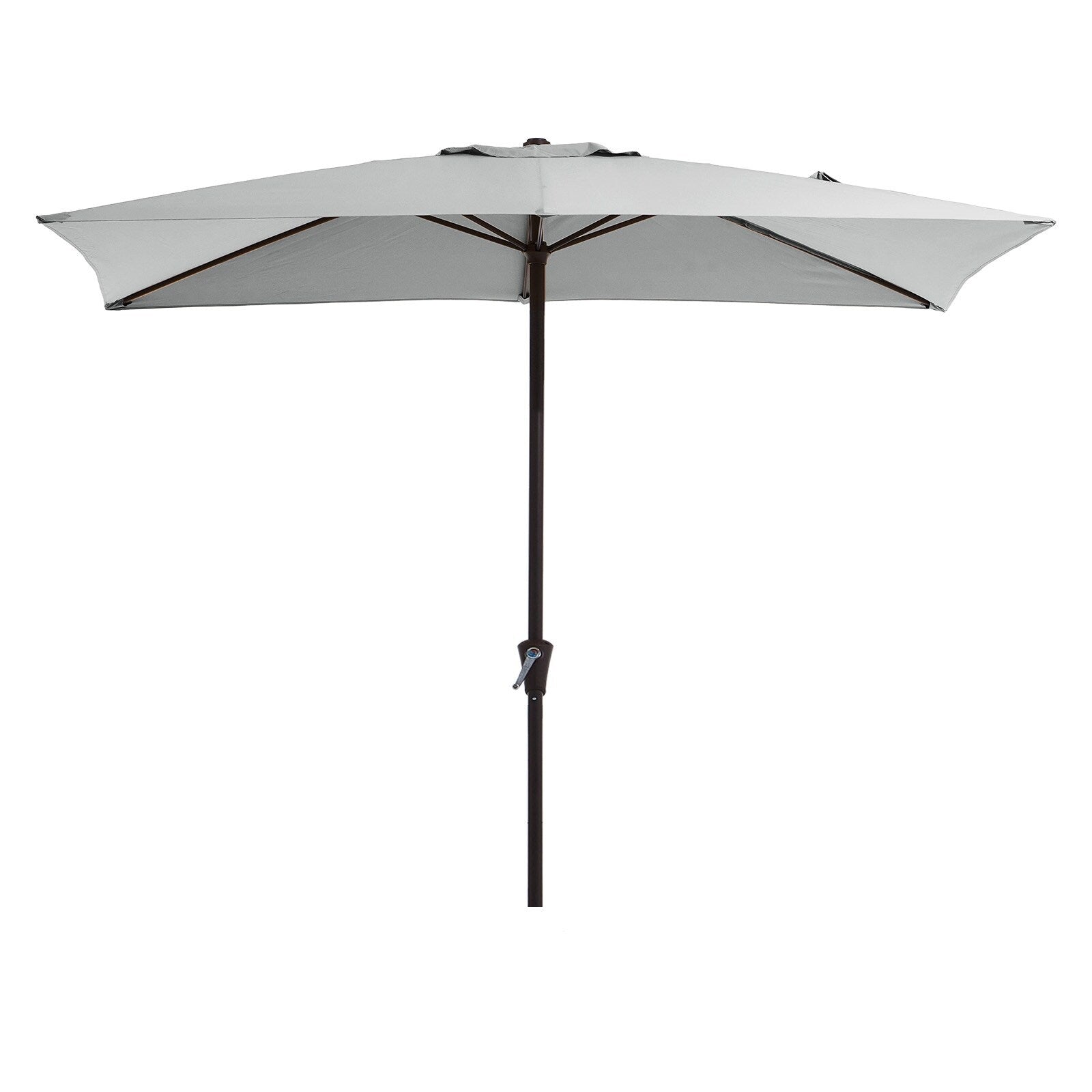 Parasol de marché rectangulaire de 8 x 10 pieds avec manivelle et inclinaison, résistant aux UV