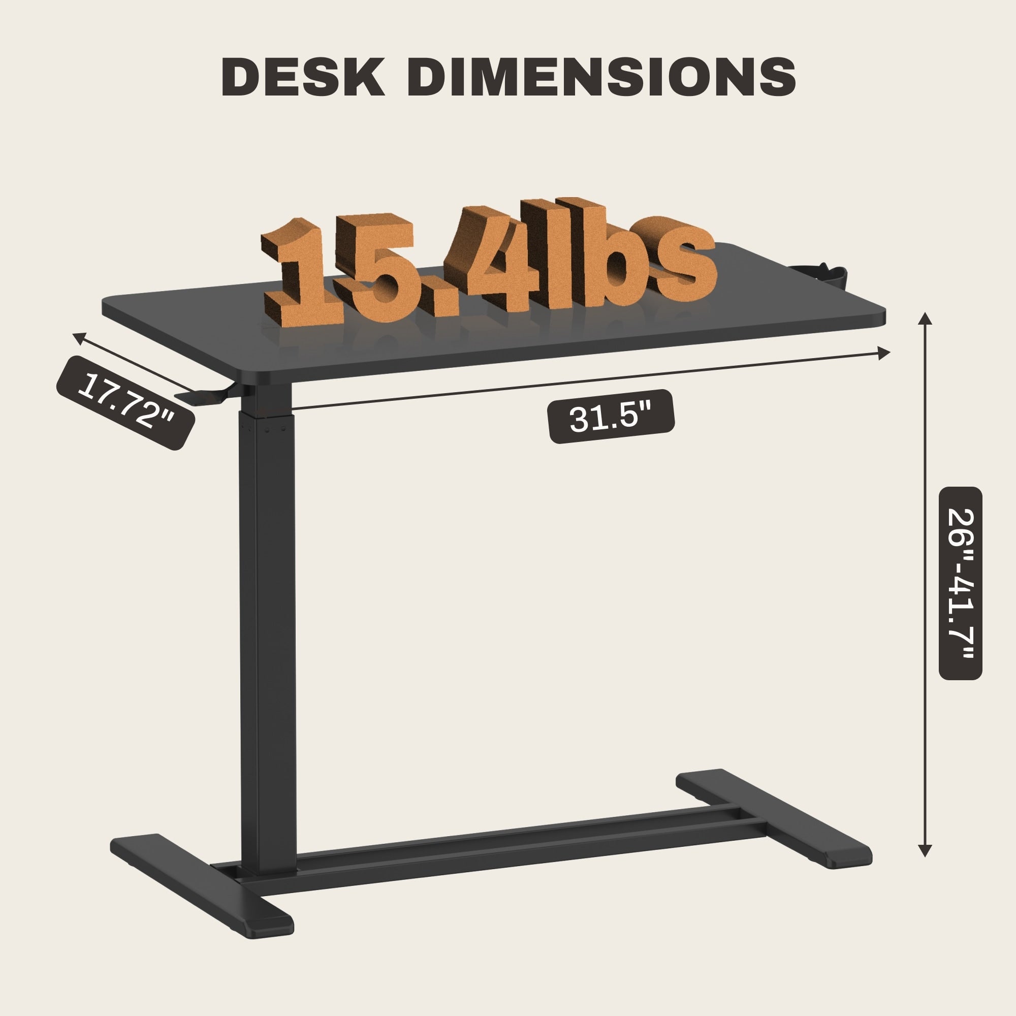 FunniHomi 28/32 Table de lit mobile à hauteur réglable avec roulettes, blanc/noir, pour ordinateur portable, pour lit et canapé