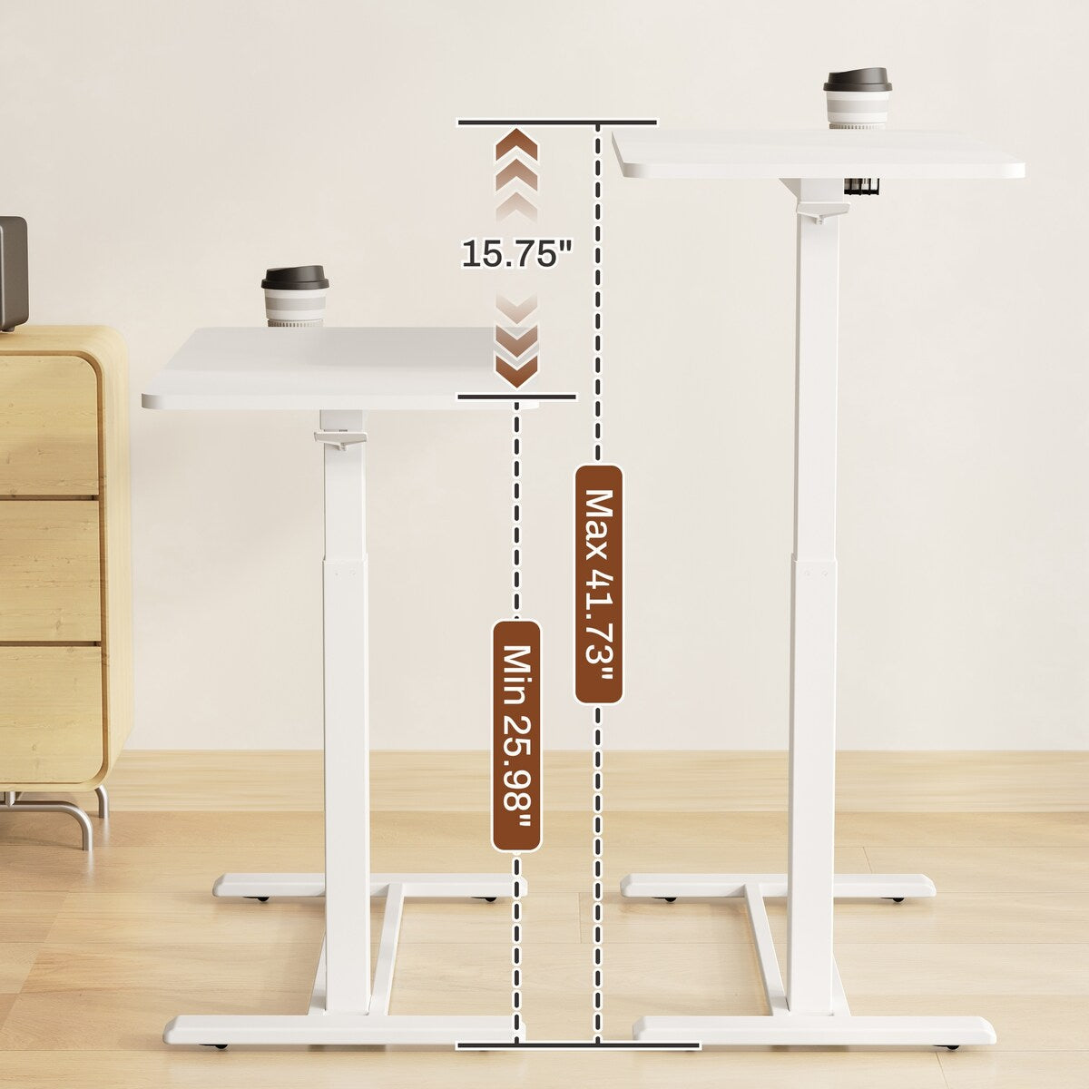 FunniHomi 28/32 Table de lit mobile à hauteur réglable avec roulettes, blanc/noir, pour ordinateur portable, pour lit et canapé