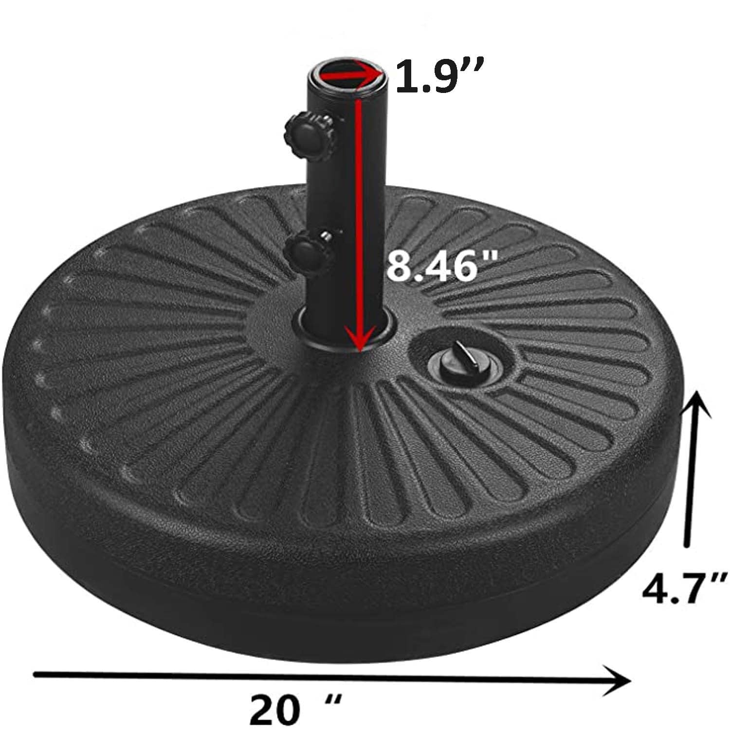 Parasol de patio Ainfox de 10 pieds avec lumières Parasol solaire d'extérieur sans base