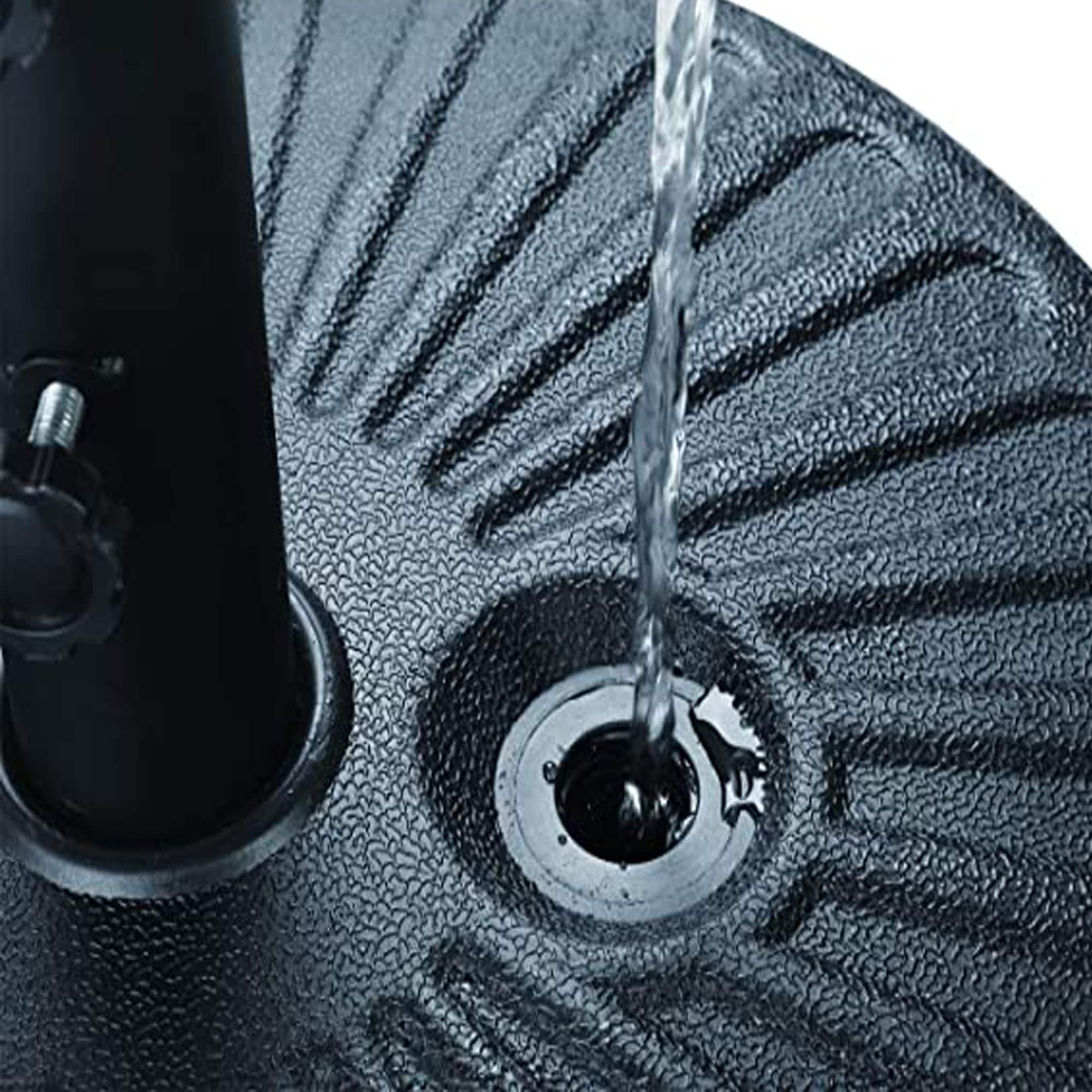 Parasol de patio Ainfox de 10 pieds avec lumières Parasol solaire d'extérieur sans base