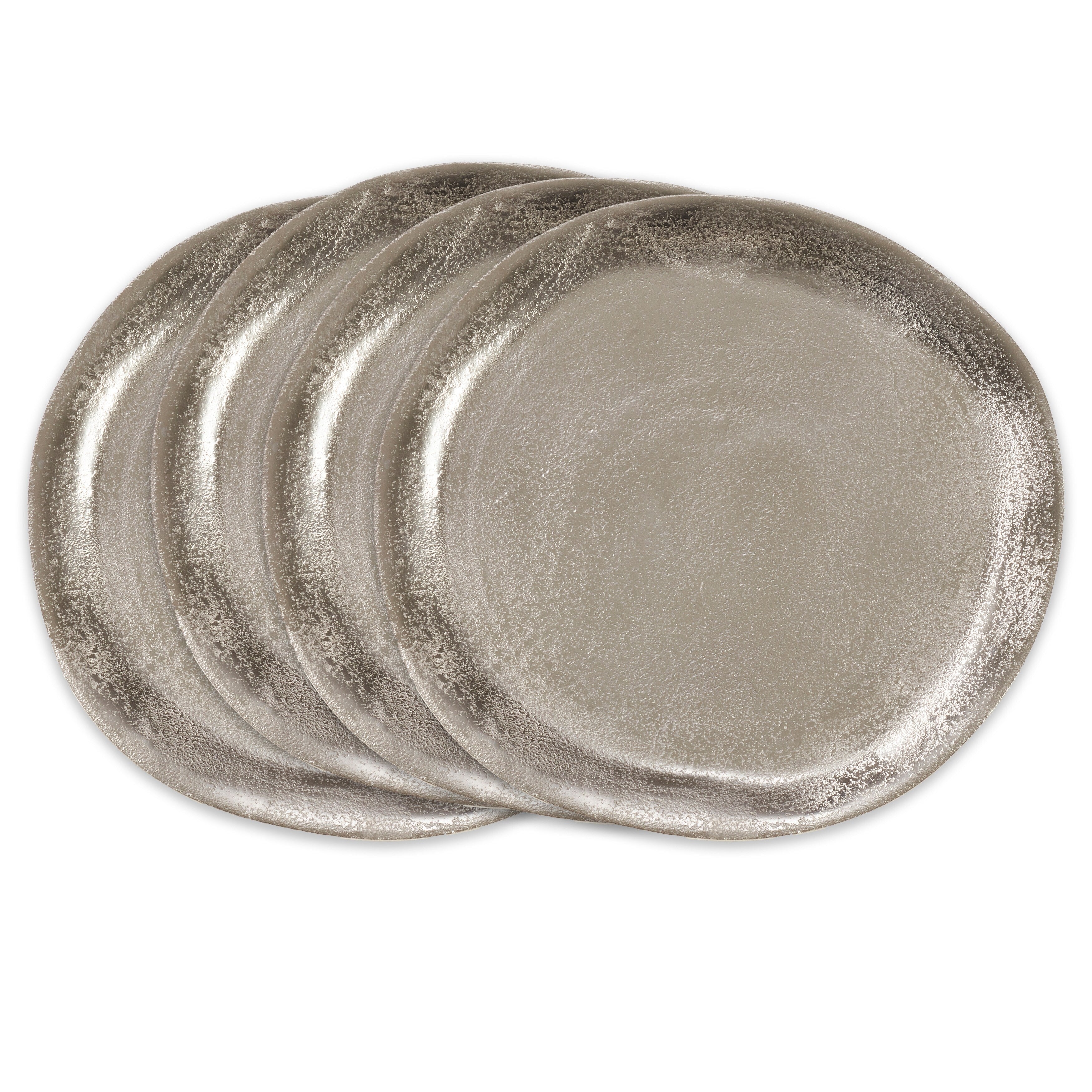Assiettes de présentation en aluminium (lot de 4)