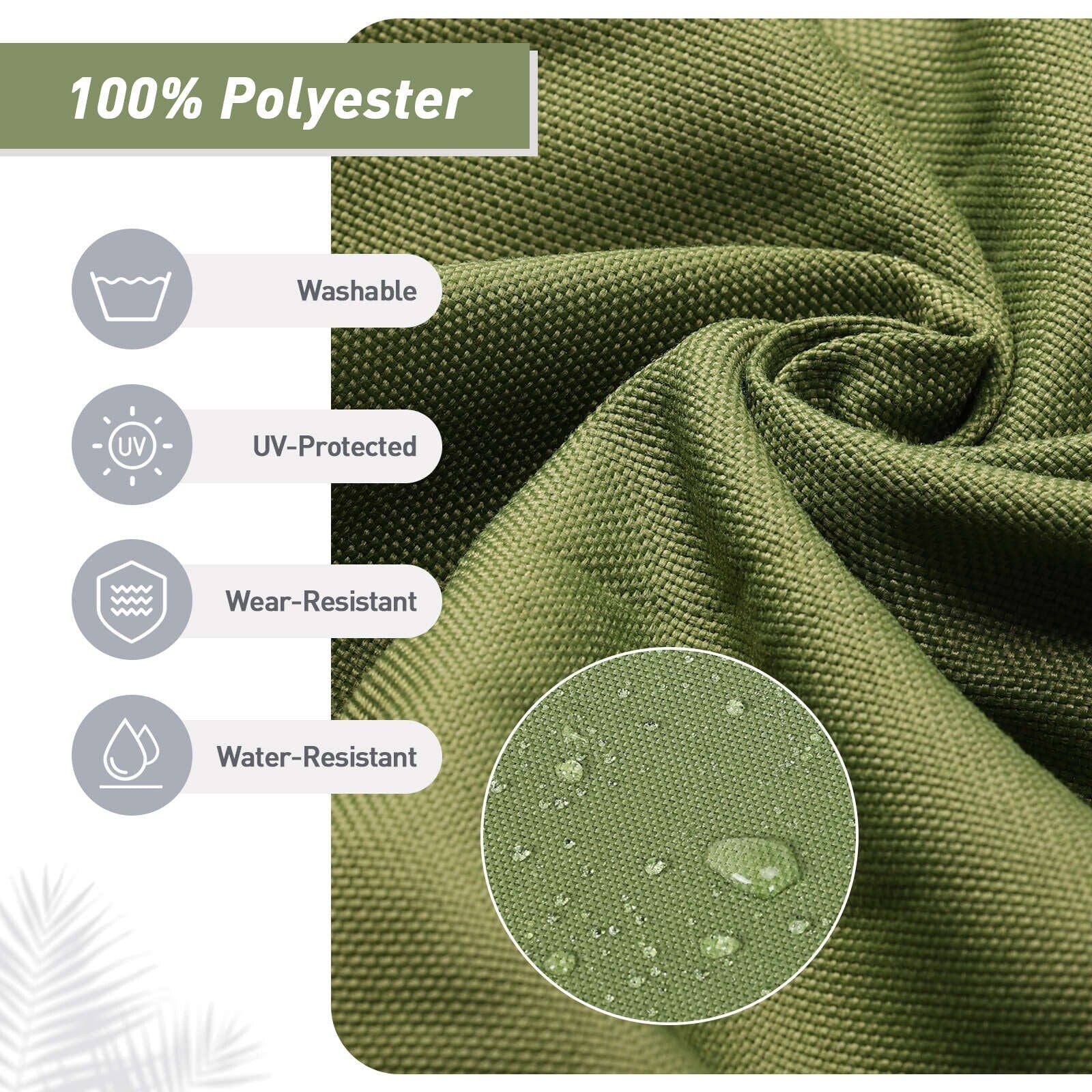 Lot de 4 coussins de chaise à dossier haut Aoodor Patio, 46 x 21 x 4 pouces (coussins uniquement)