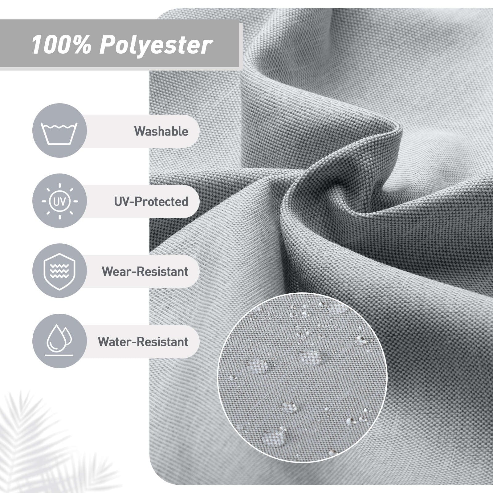 Lot de 4 coussins de chaise à dossier haut Aoodor Patio, 46 x 21 x 4 pouces (coussins uniquement)