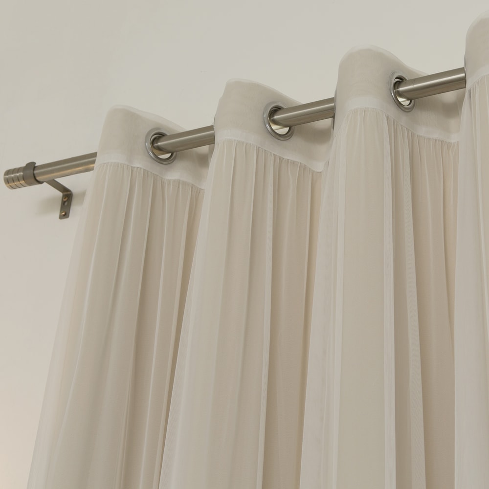 Ensemble de rideaux occultants transparents Aurora Home Mix and Match, 4 pièces