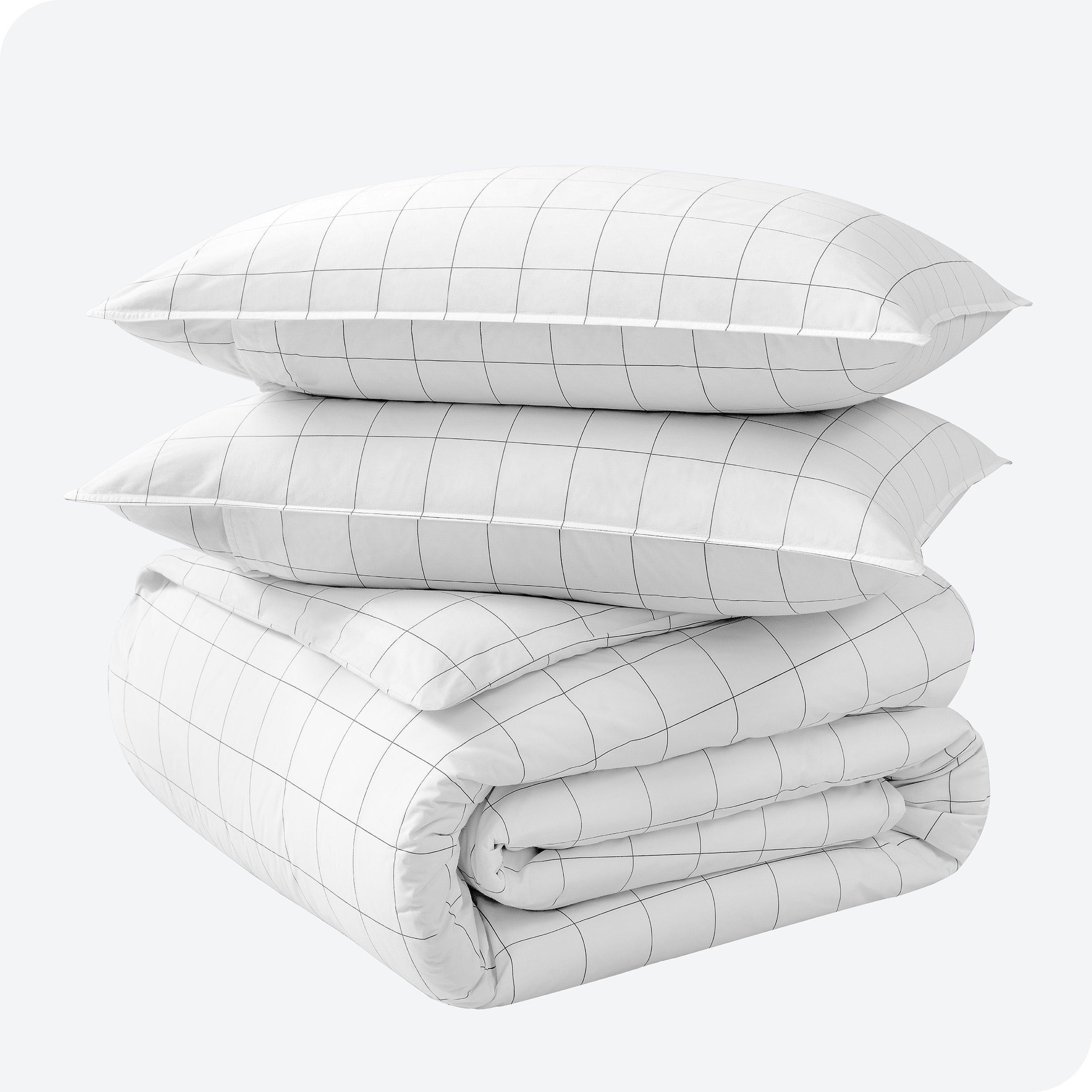 Parure de couette en percale de coton biologique Bare Home