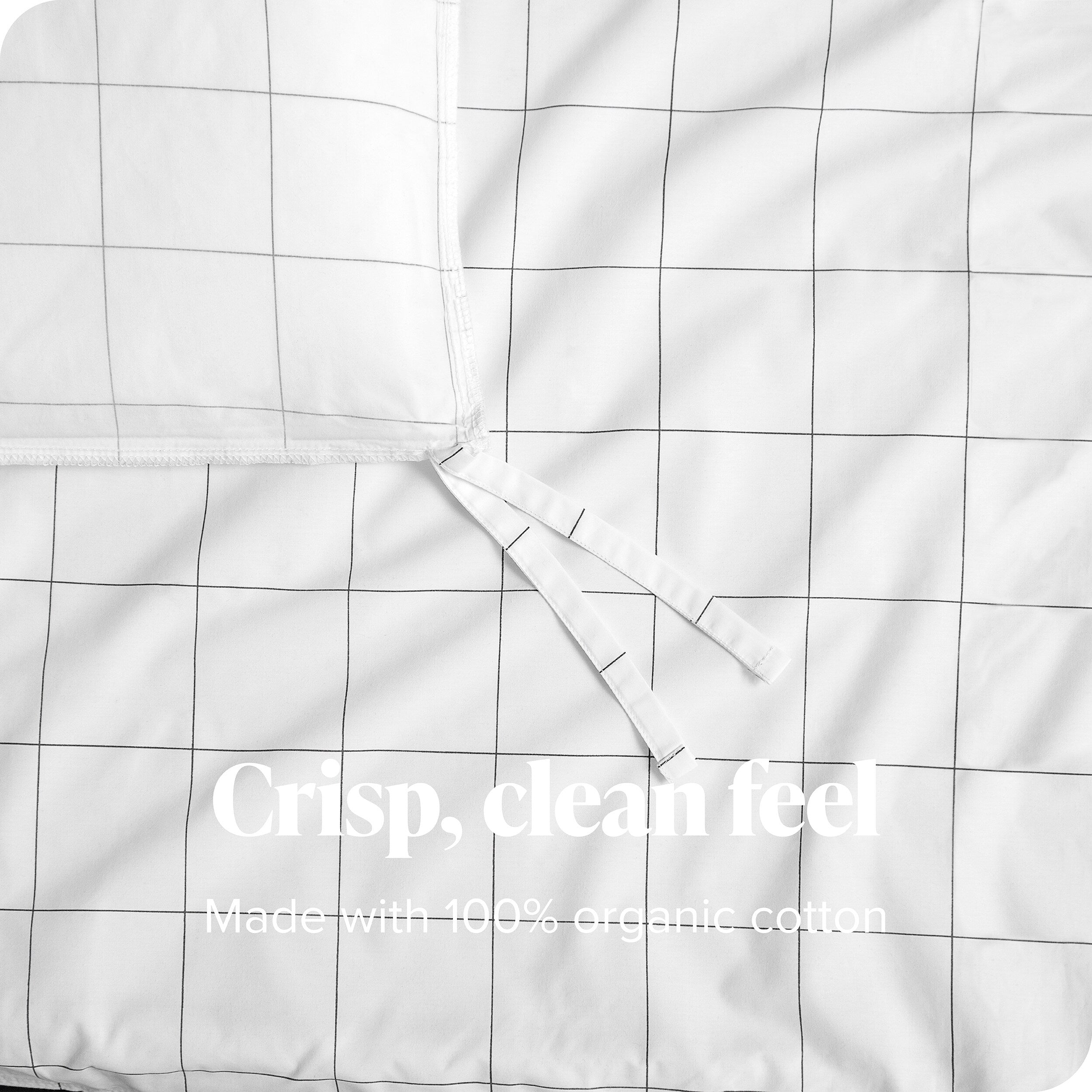 Parure de couette en percale de coton biologique Bare Home