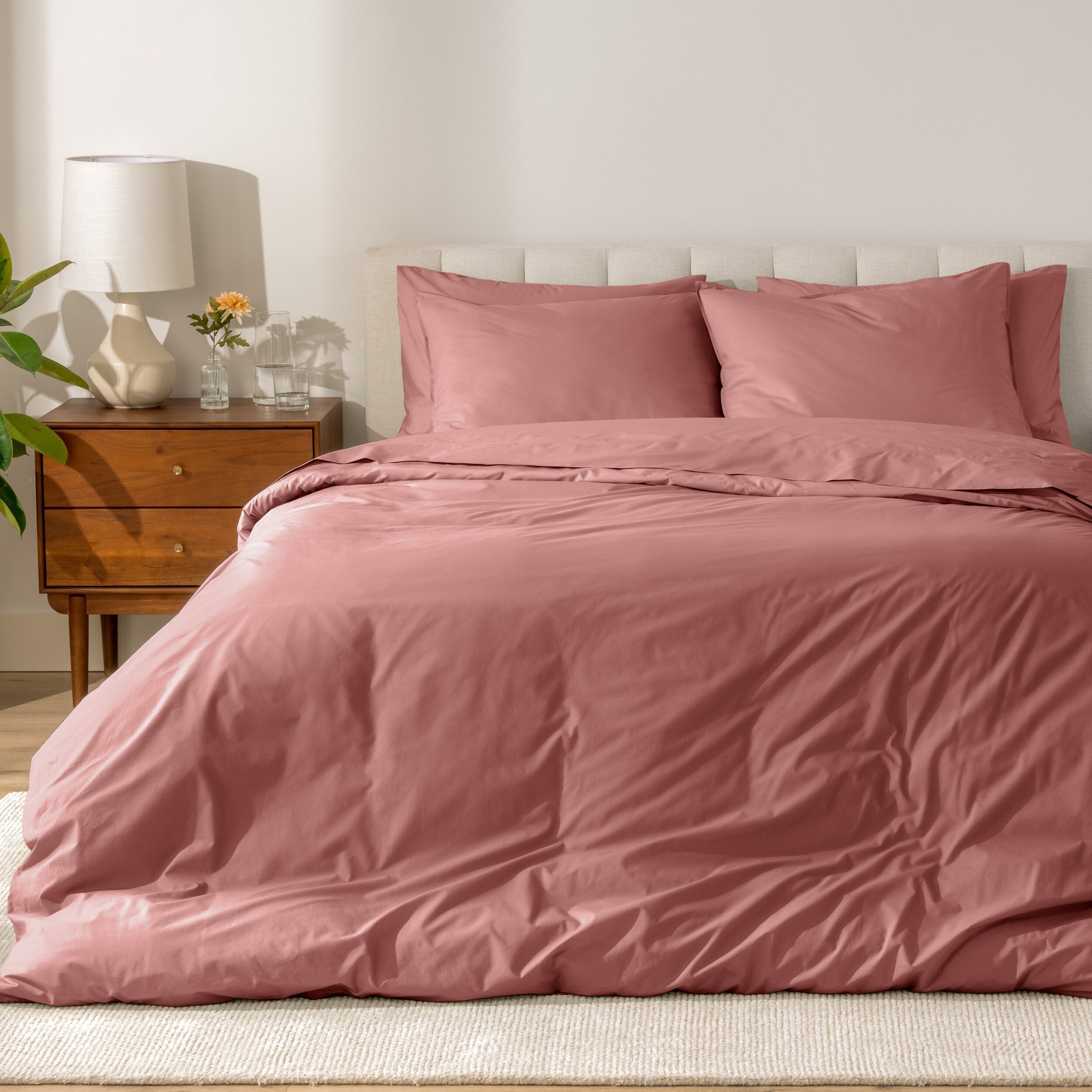 Parure de couette en percale de coton biologique Bare Home