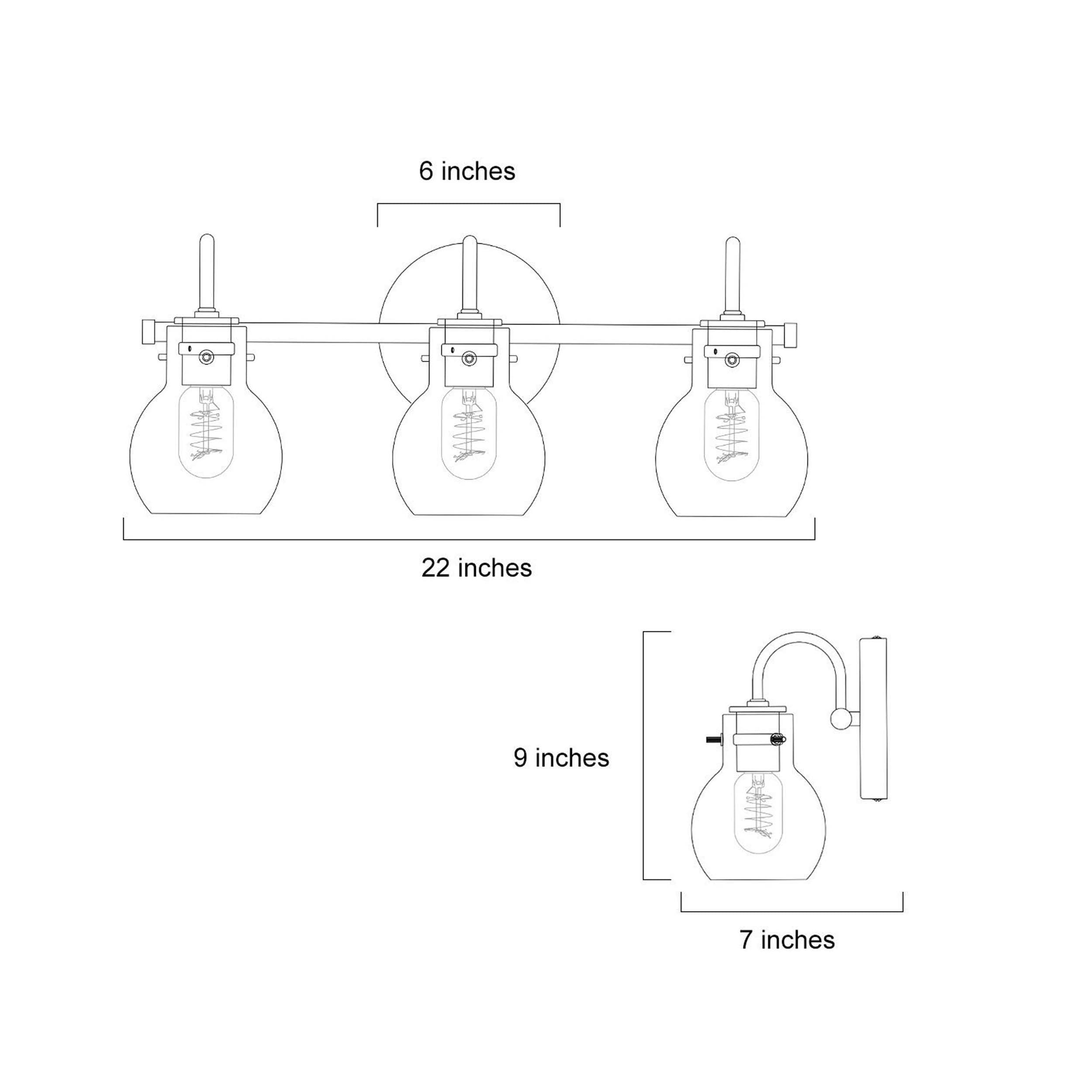Applique murale moderne à 2, 3, 4 ou 5 lampes pour salle de bain, design minimaliste, en verre