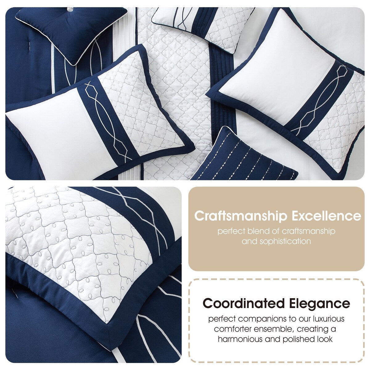 Ensemble de couette géométrique moderne Bellerose 7 pièces