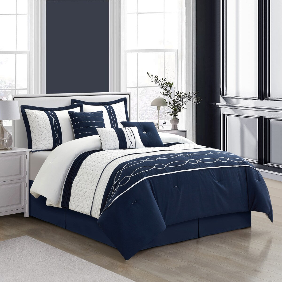 Ensemble de couette géométrique moderne Bellerose 7 pièces