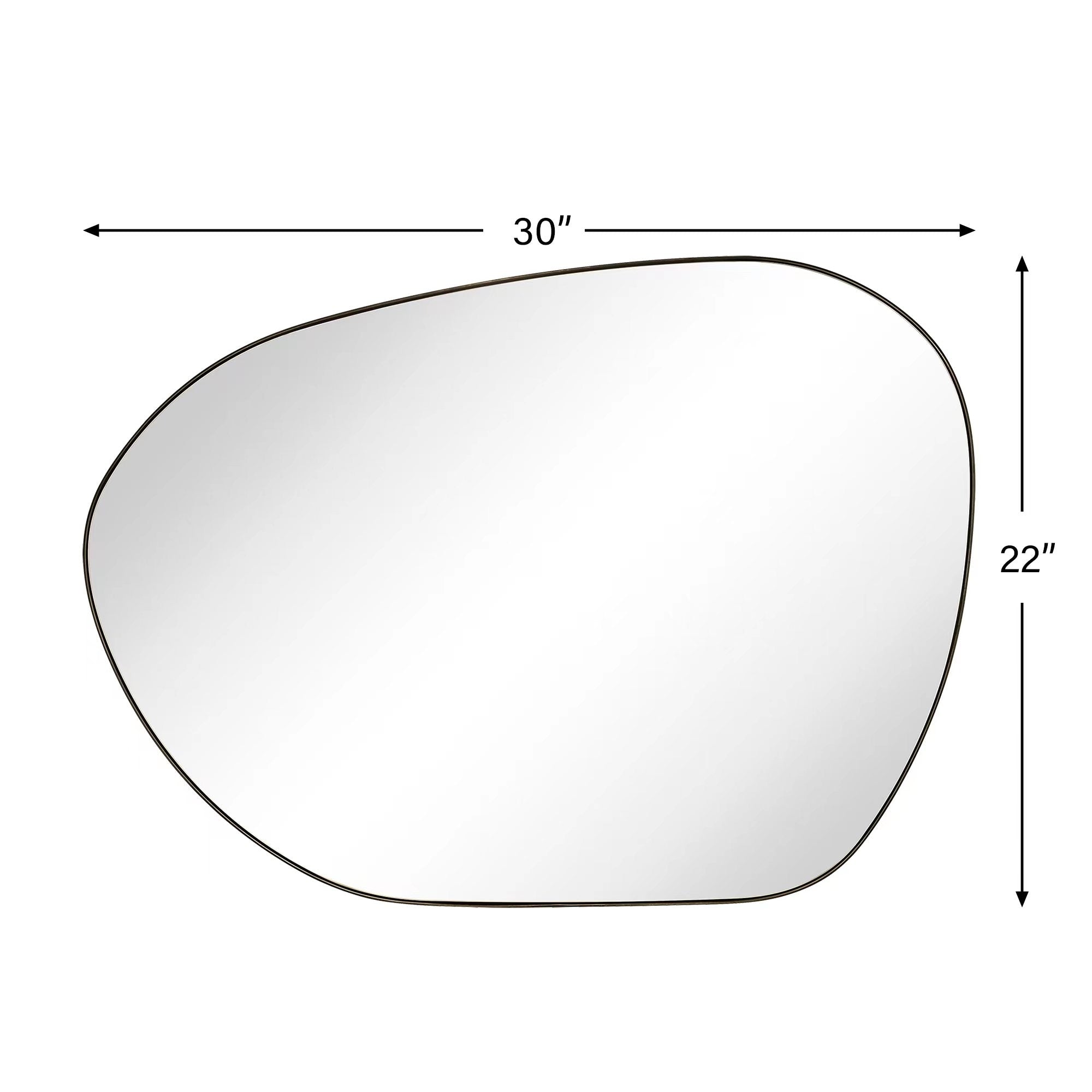 Miroir mural TEHOME Bertlinde de forme irrégulière pour salon