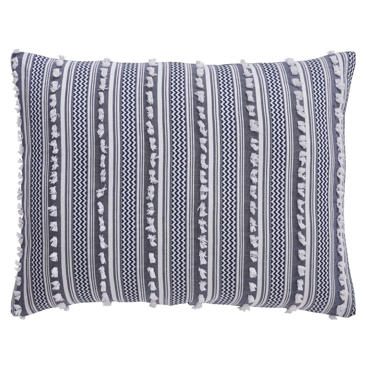 Parure de couette Angelique Better Trends 100 % coton touffeté doux en peluche chenille élégante à rayures lavable en machine et sèche-linge