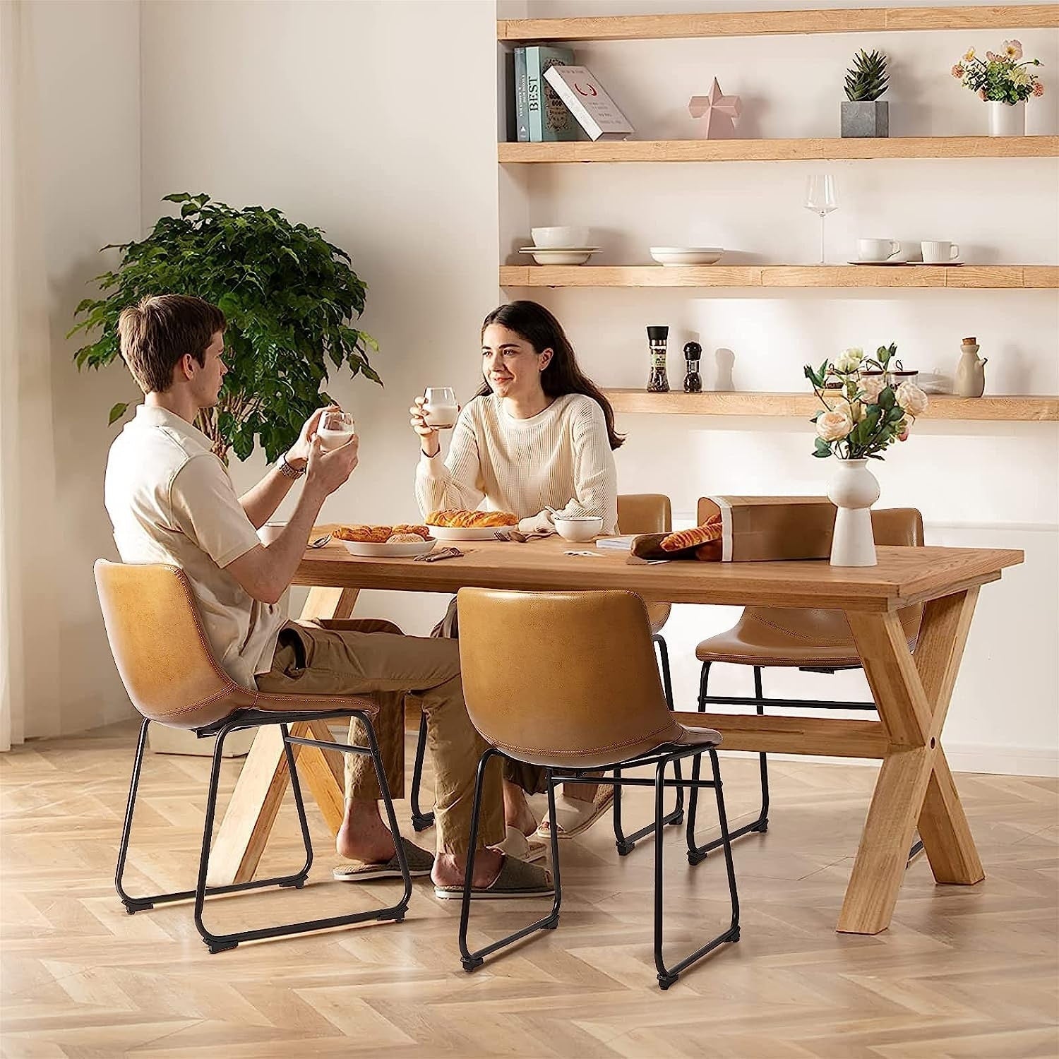 Tabourets de bar Bossin 18/26/30 pouces, tabourets de bar à hauteur de comptoir avec dossier, tabourets modernes en cuir PU, chaise de salle à manger avec repose-pieds