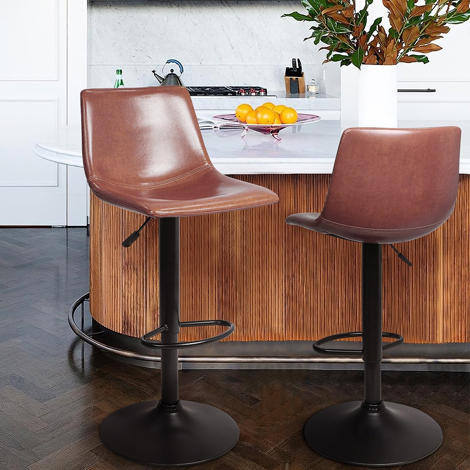 Tabourets de bar pivotants réglables Bossin avec dossier – Hauteur comptoir