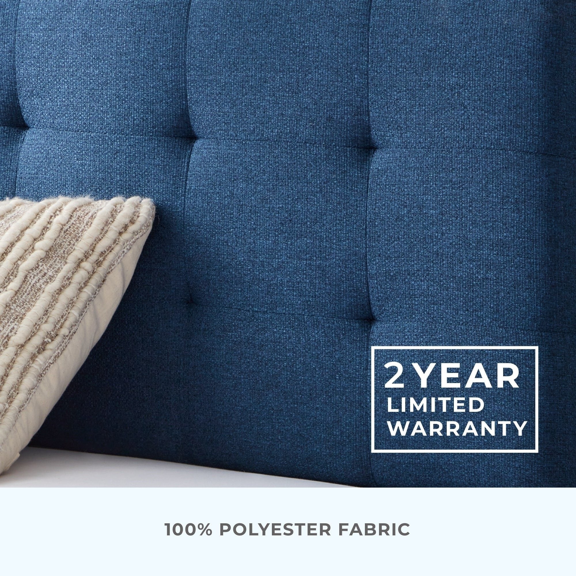 Tête de lit capitonnée ajustable carrée et losange Brookside Kaylee