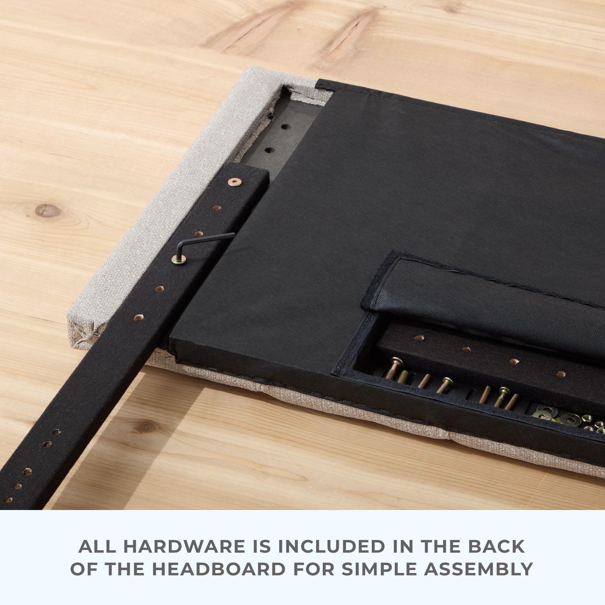 Tête de lit capitonnée ajustable carrée et losange Brookside Kaylee