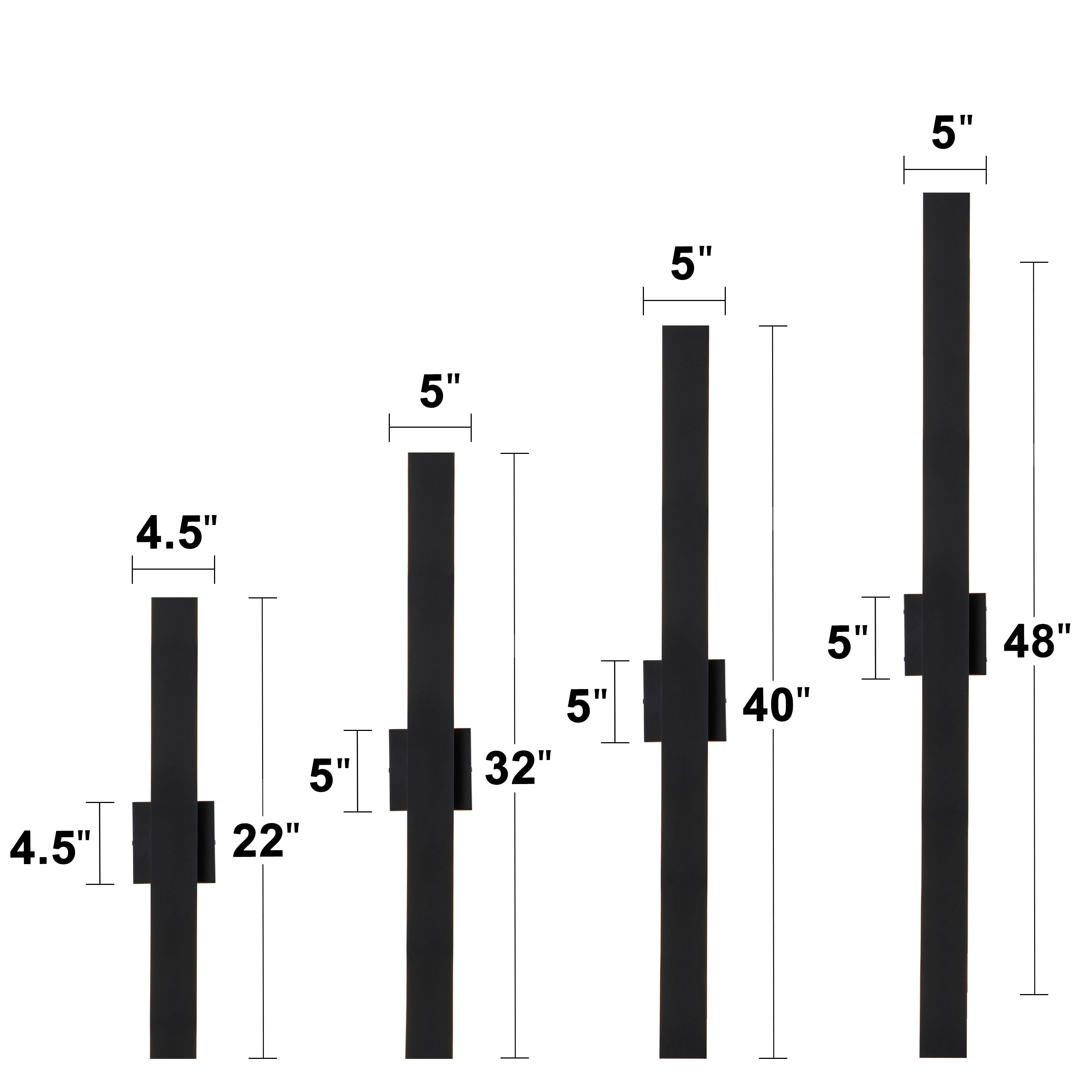 Applique murale d'extérieur à 2 lumières C Cattleya en aluminium noir mat à LED