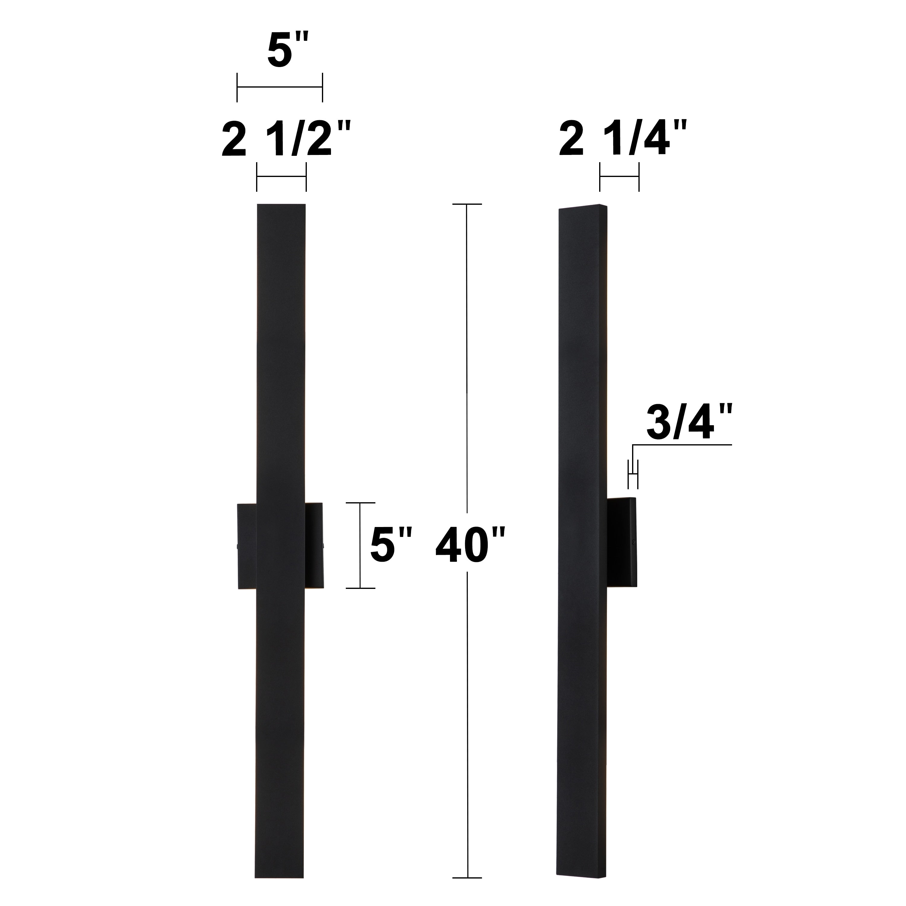 Applique murale d'extérieur à 2 lumières C Cattleya en aluminium noir mat à LED