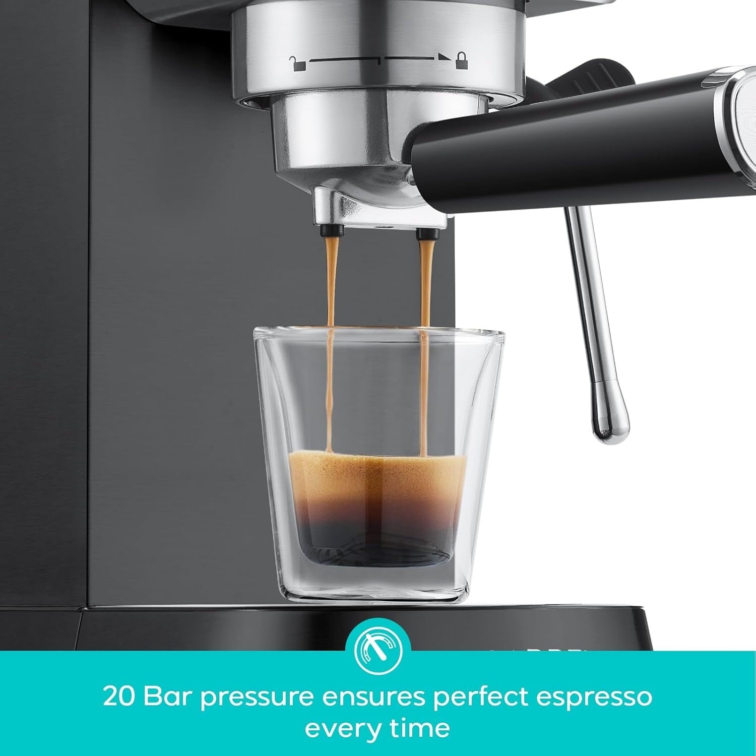 Machine à expresso CASABREWS CM5418 20 bars avec buse vapeur pour mousse de lait