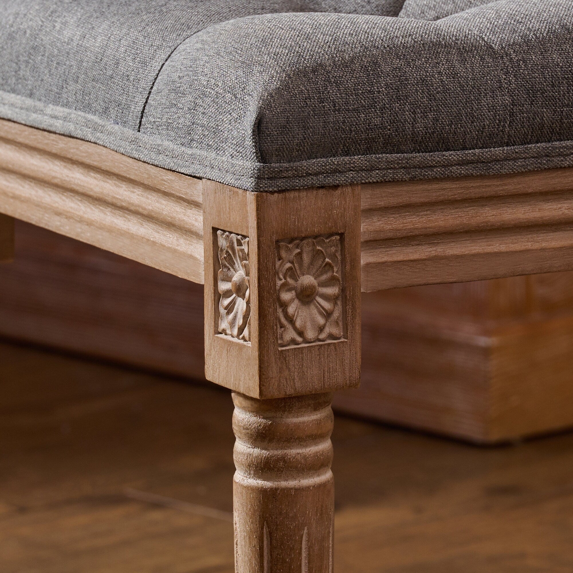 Tabouret de pied et tabouret de coiffeuse rembourrés vintage français CO-Z