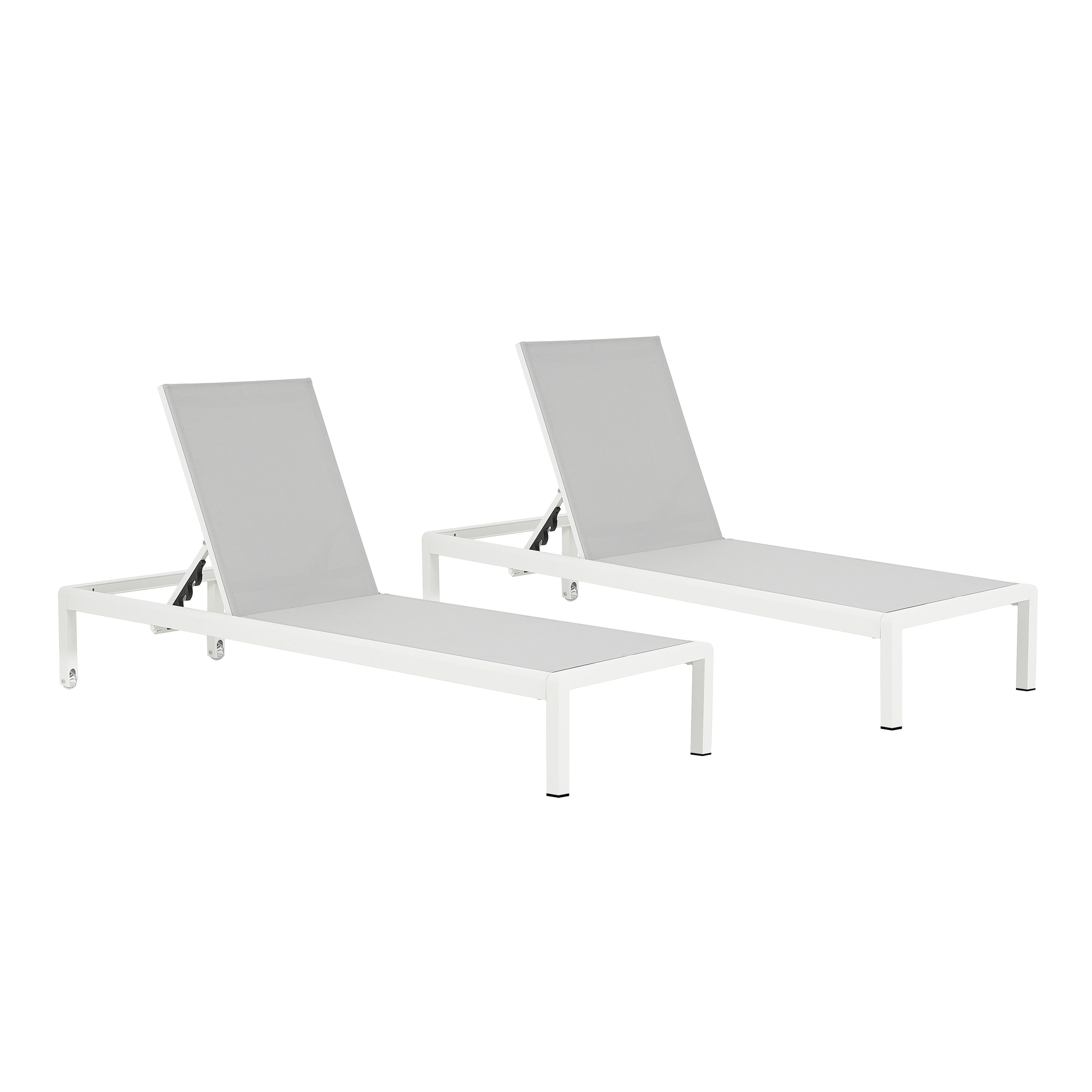 Chaise longue d'extérieur en aluminium Cape Coral (lot de 2) par Christopher Knight Home - 77,56 po x 25,20 po x 11,80 po