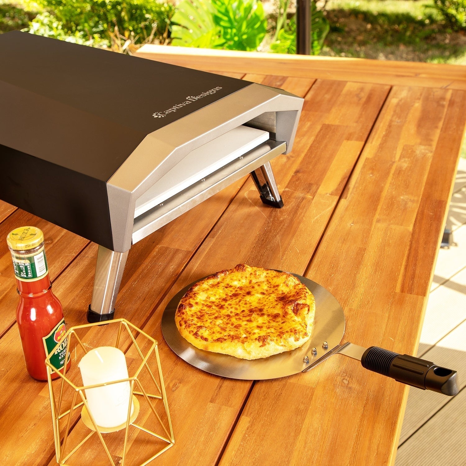 Four à pizza portatif au gaz propane pour terrasse et jardin, à rôtissage rapide, modèle années 60