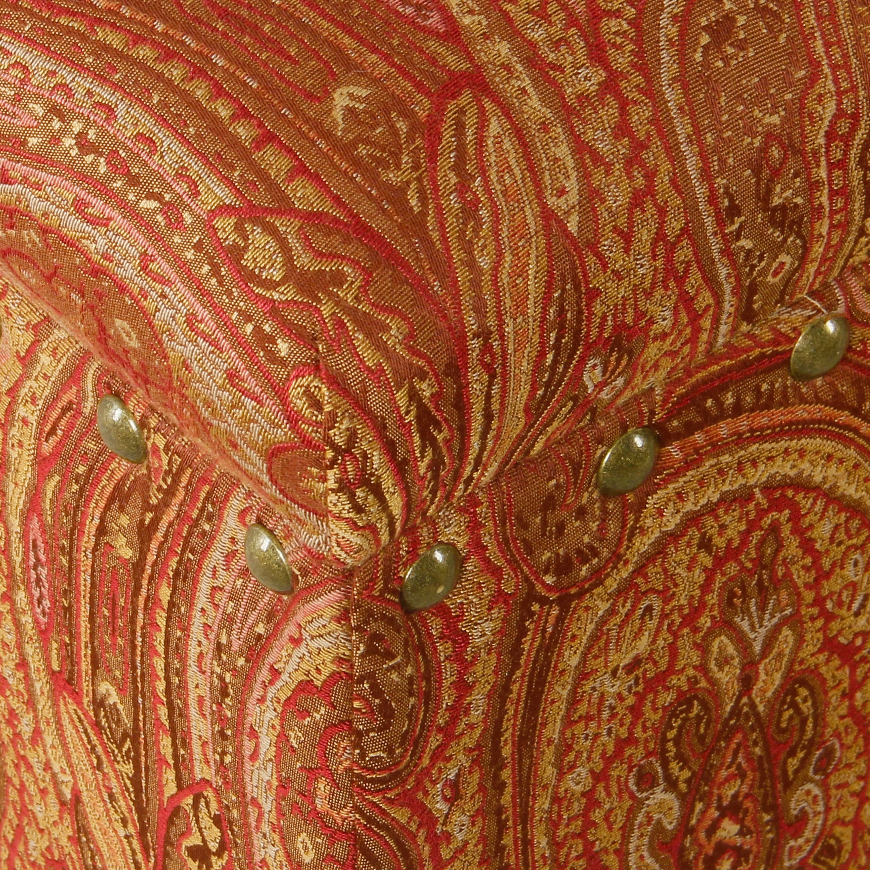 Banc de rangement rembourré Copper Grove Muscari avec bordure cloutée