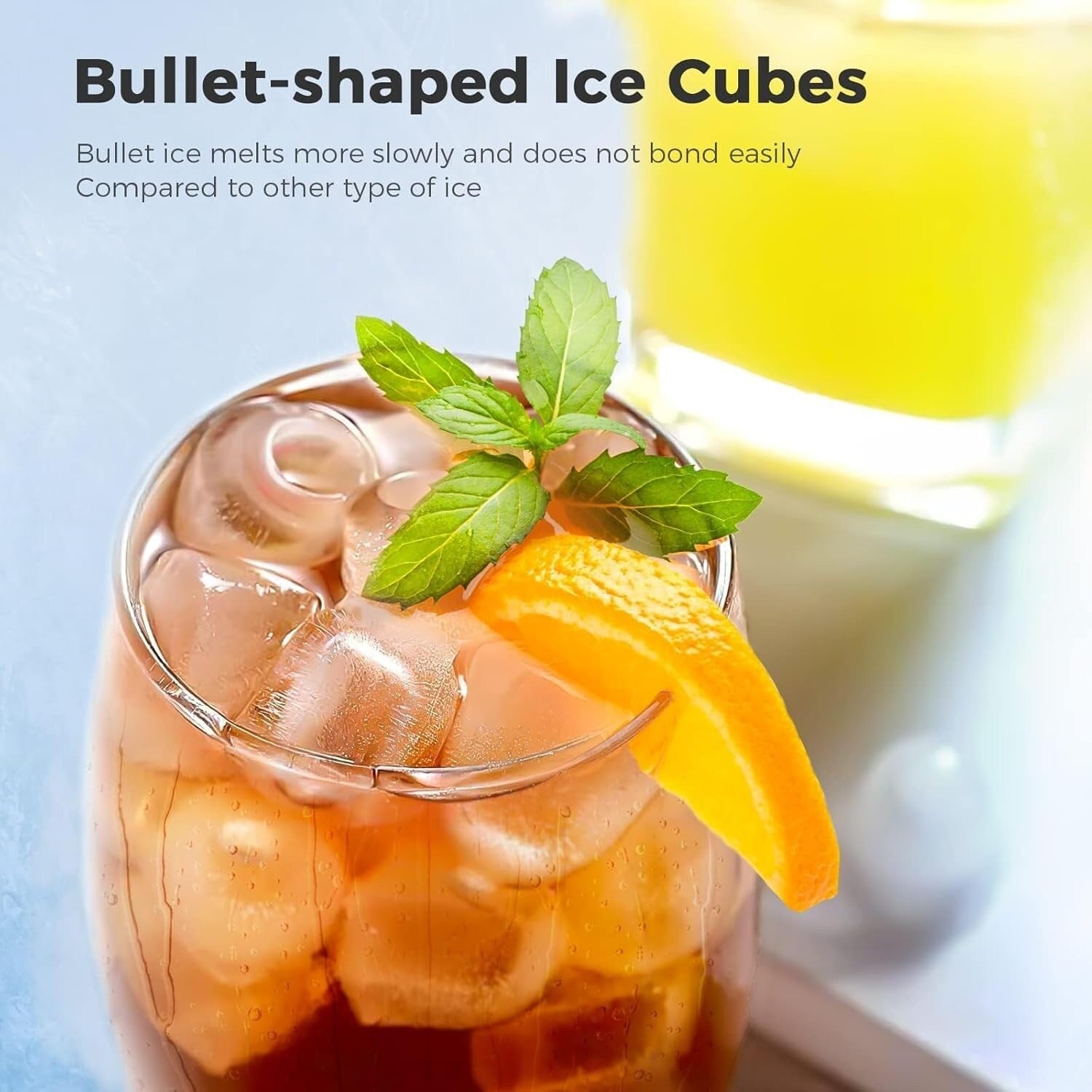 Machine à glaçons portable de comptoir avec autonettoyage, 9 glaçons en 6 minutes, livrée avec panier à glaçons et pelle à glaçons