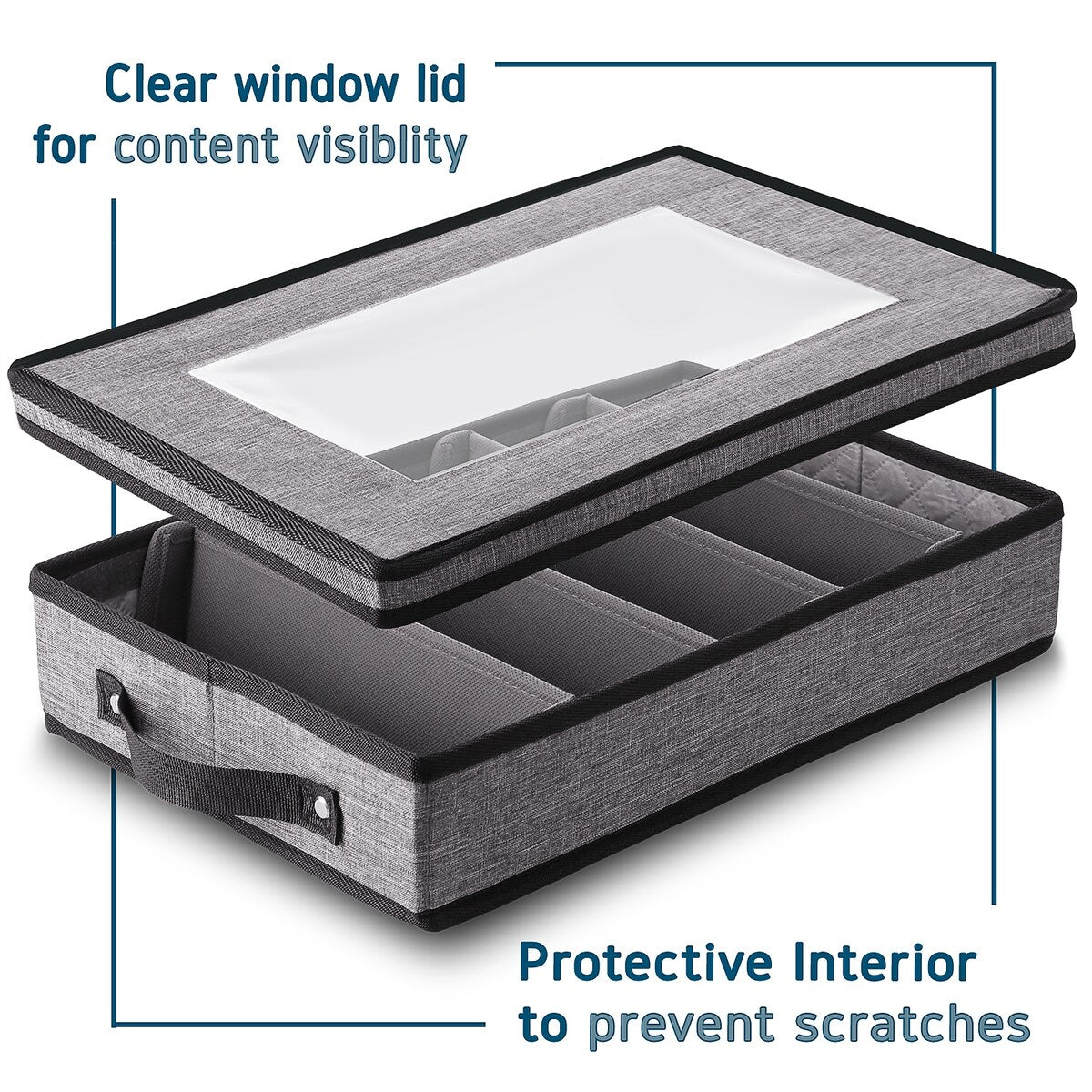 Contenants de rangement pour vaisselle StorageBud - Supports empilables pour assiettes, tasses, couverts, verres à pied et ensembles de plateaux