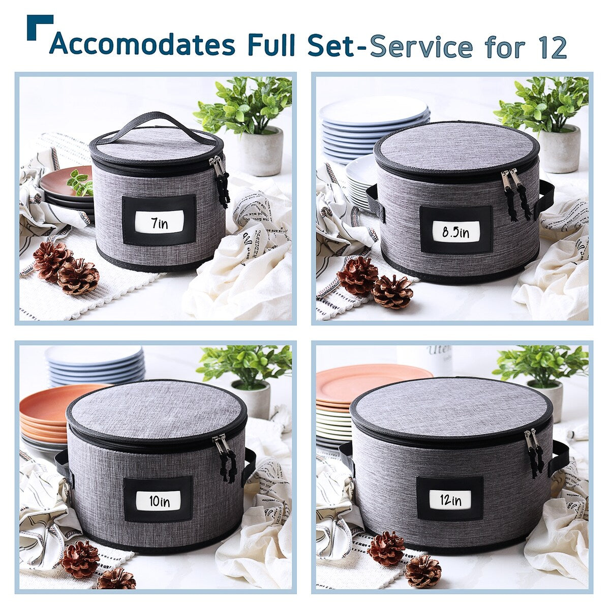 Contenants de rangement pour vaisselle StorageBud - Supports empilables pour assiettes, tasses, couverts, verres à pied et ensembles de plateaux