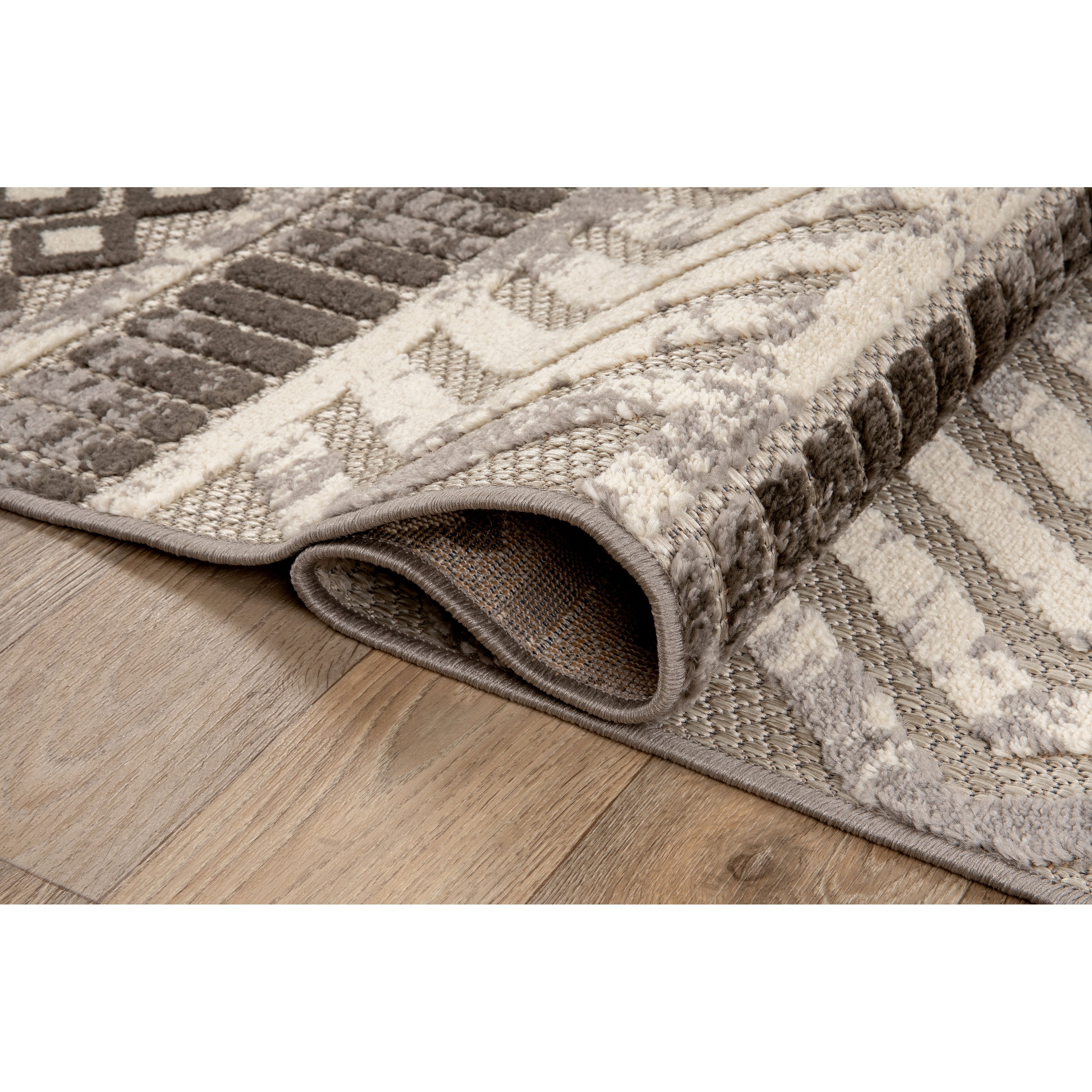 Tapis géométrique d'intérieur/extérieur vieilli World Rug Gallery