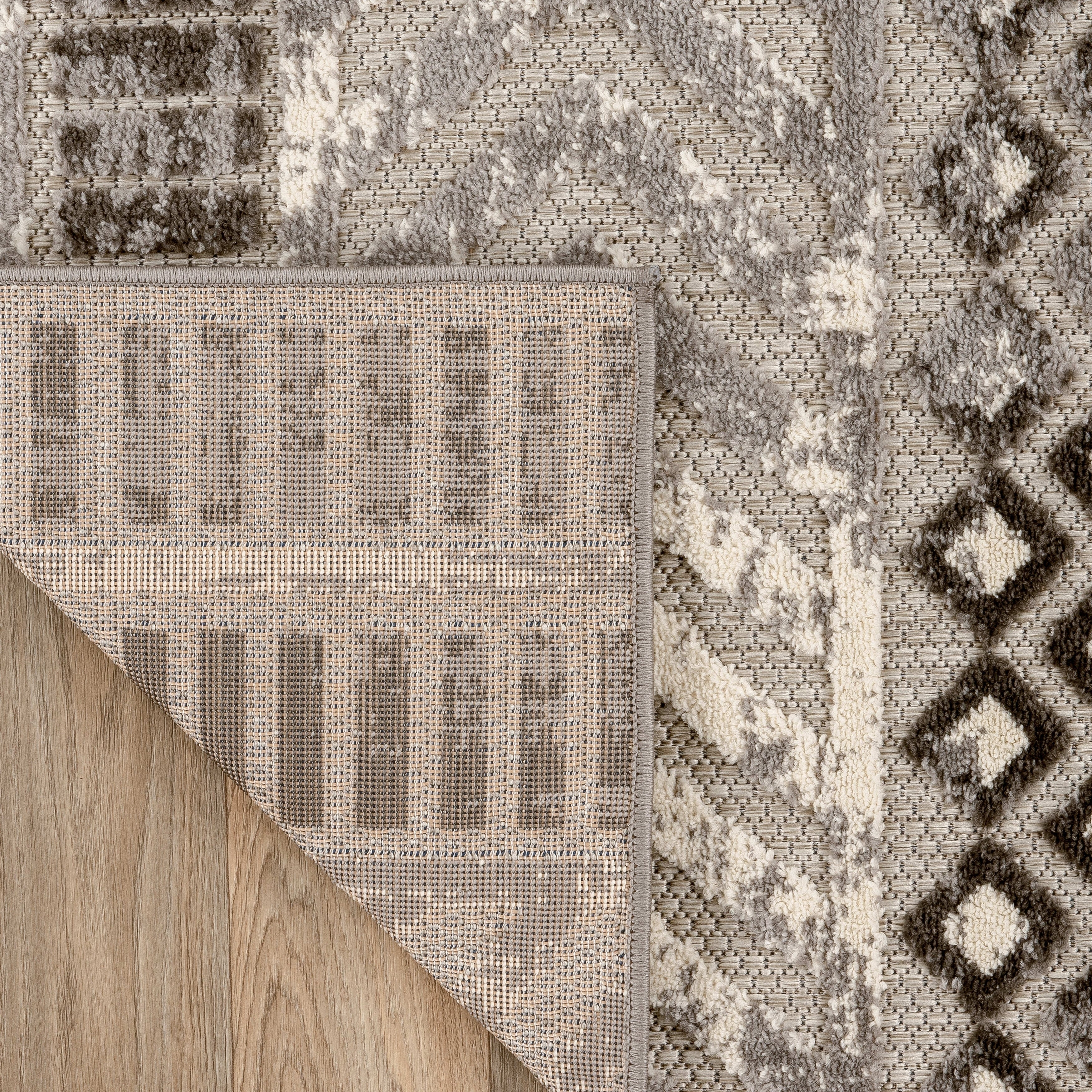 Tapis géométrique d'intérieur/extérieur vieilli World Rug Gallery