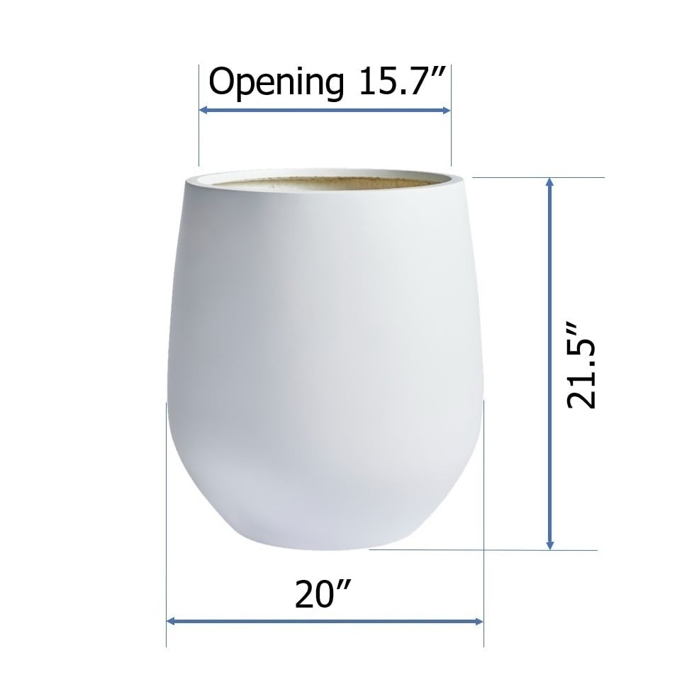 Jardinière conique en fibre de verre DreamPatio La Mirada, 1 pièce, pour intérieur/extérieur