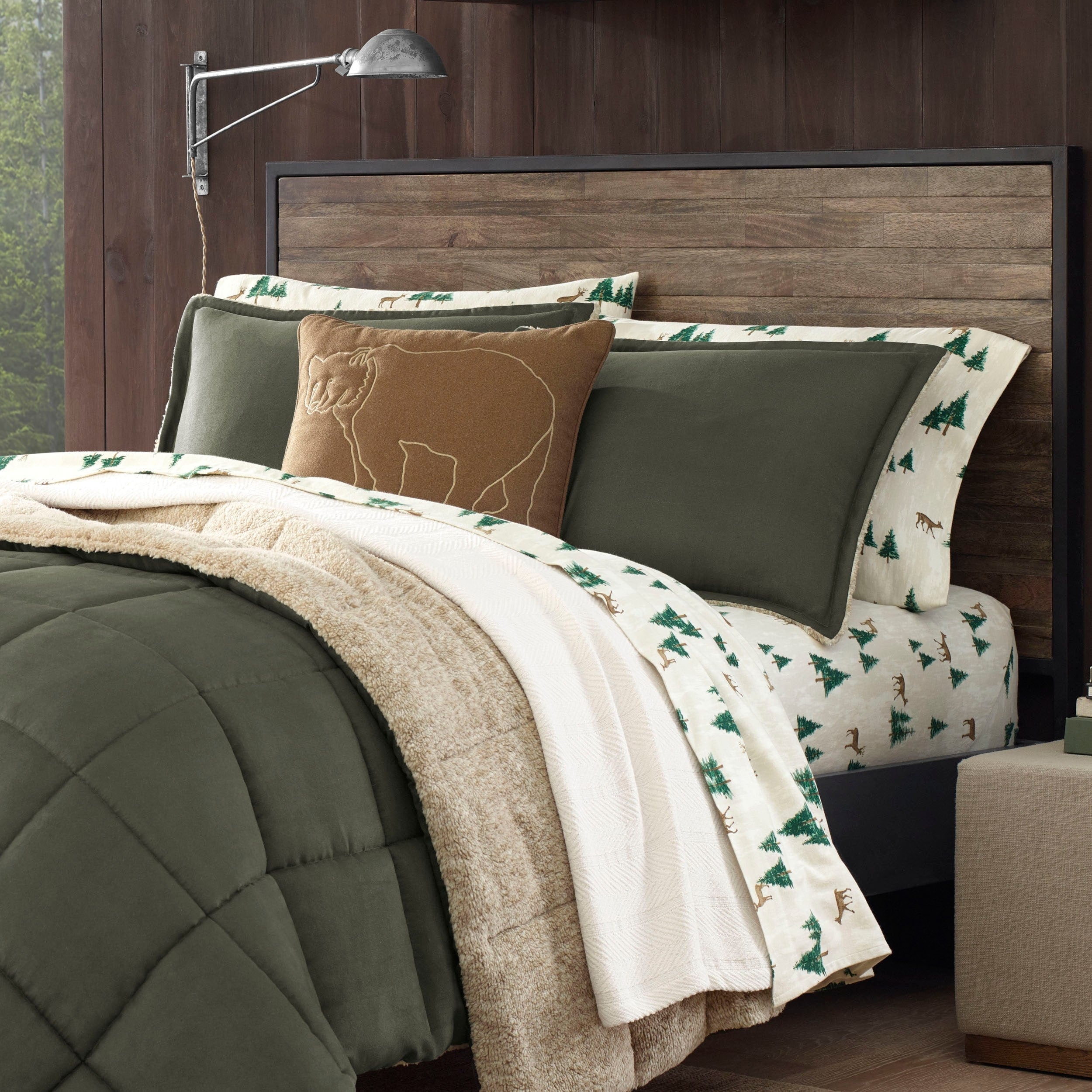 Ensemble couette et taie d'oreiller texturés en faux suède Eddie Bauer Sherwood