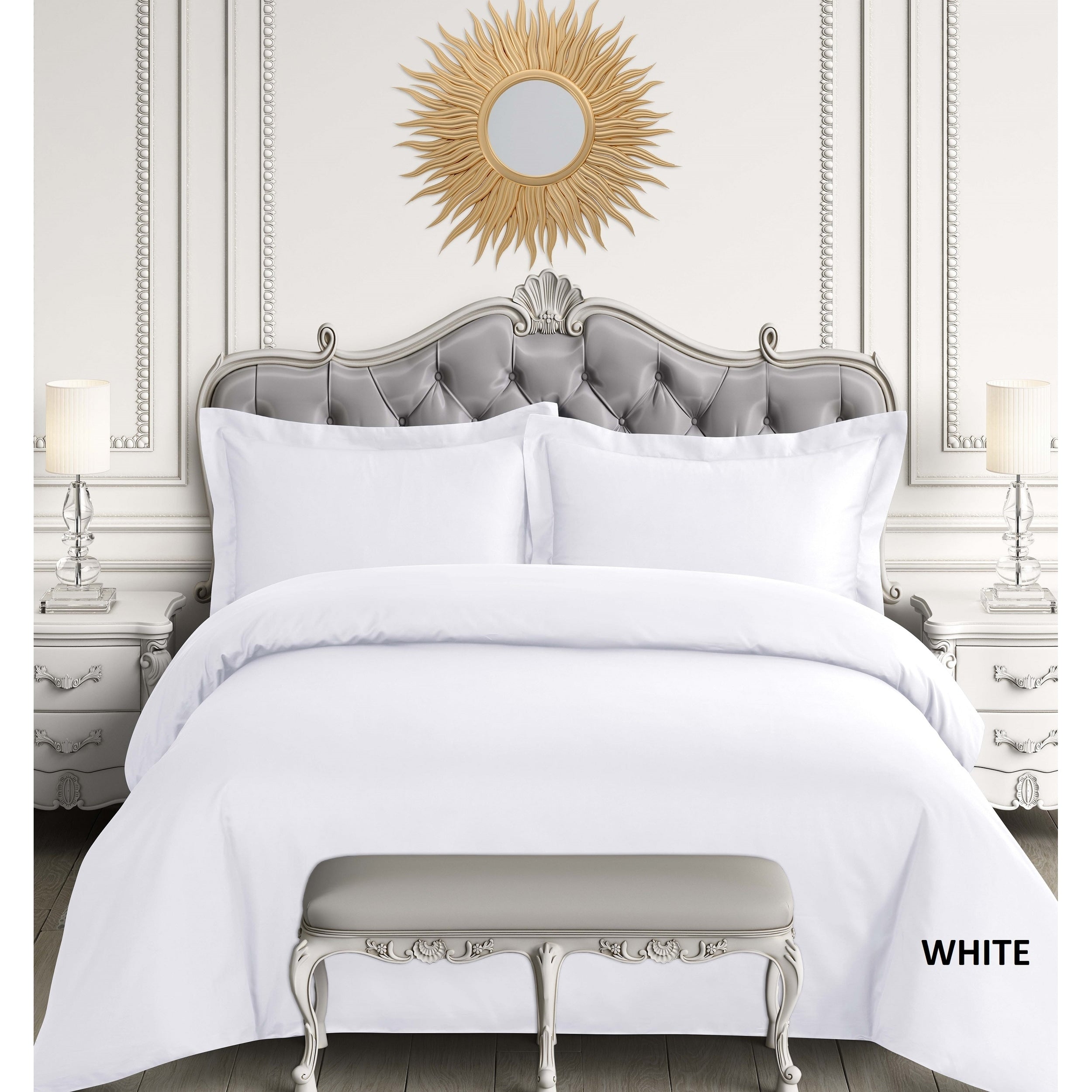 Parure de lit surdimensionnée en satin de coton égyptien 600 fils