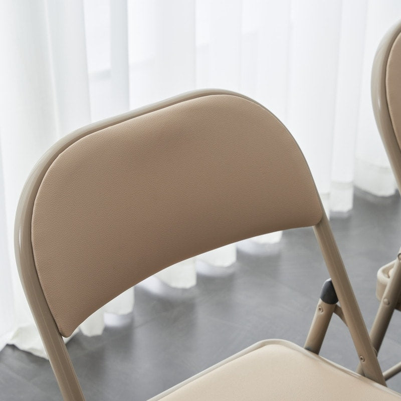 Chaises pliantes élégantes en fer et PVC pour congrès et expositions, blanches