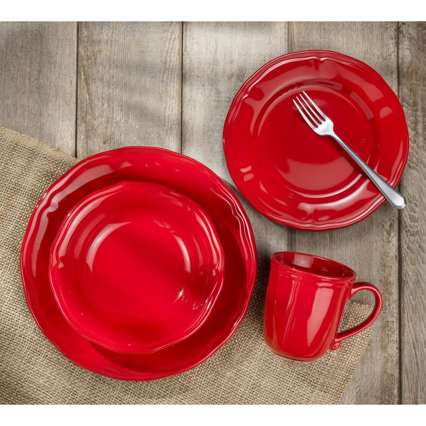 Euro Ceramica Service de table 16 pièces Siena