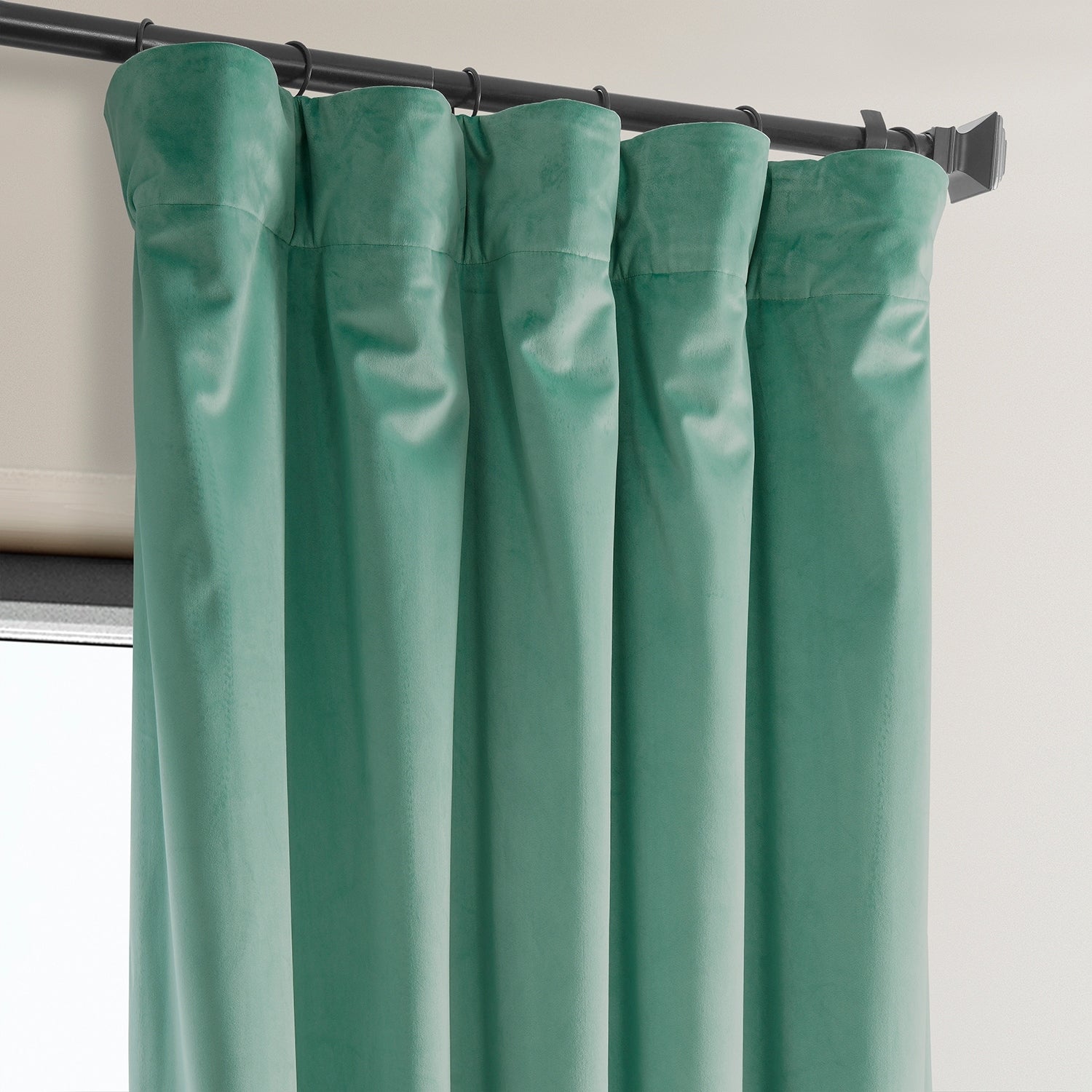 Rideaux occultants en velours pelucheux Heritage Exclusive Fabrics (1 panneau) Rideaux en velours de luxe pour chambre et salon.